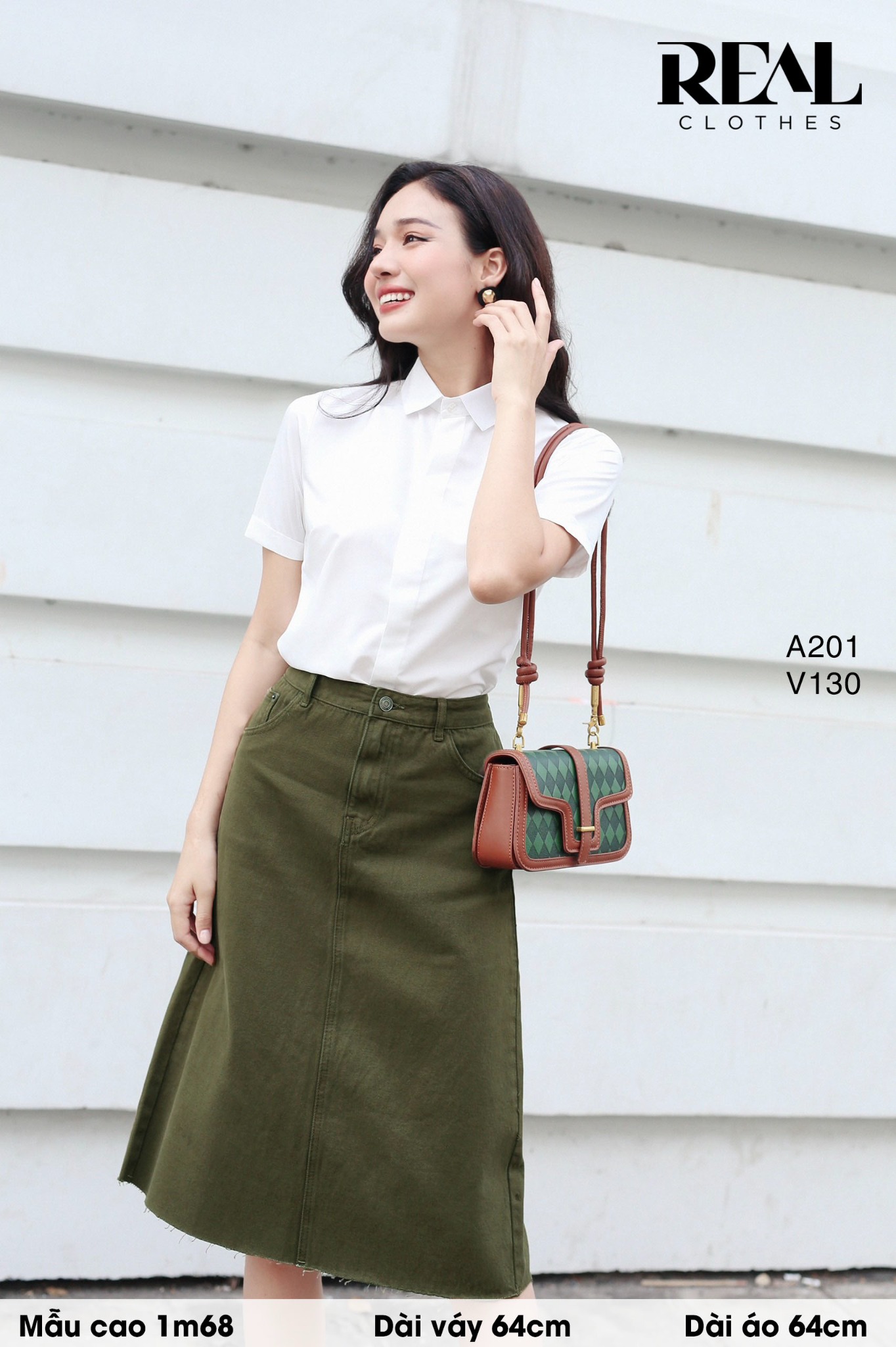 Sơ mi lụa sồi trắng tay đủ