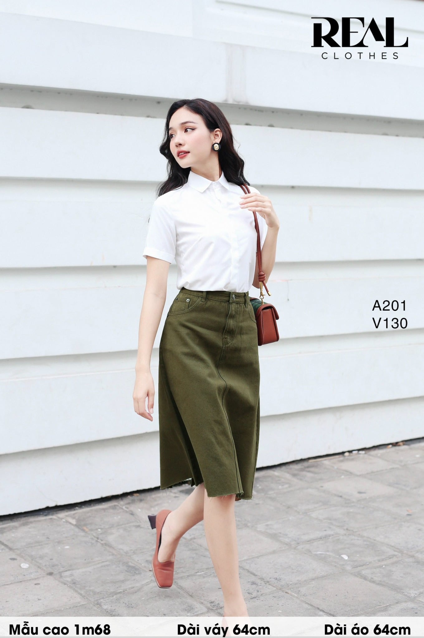 Sơ mi lụa sồi trắng tay đủ