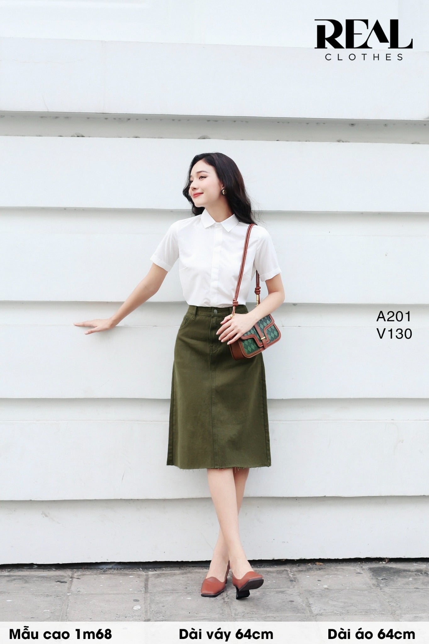 Sơ mi lụa sồi trắng tay đủ