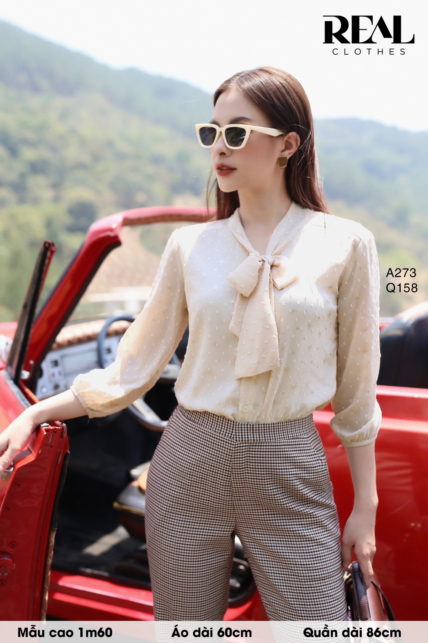 Quần lưng thun zigzag nâu nhạt SALE - size XS