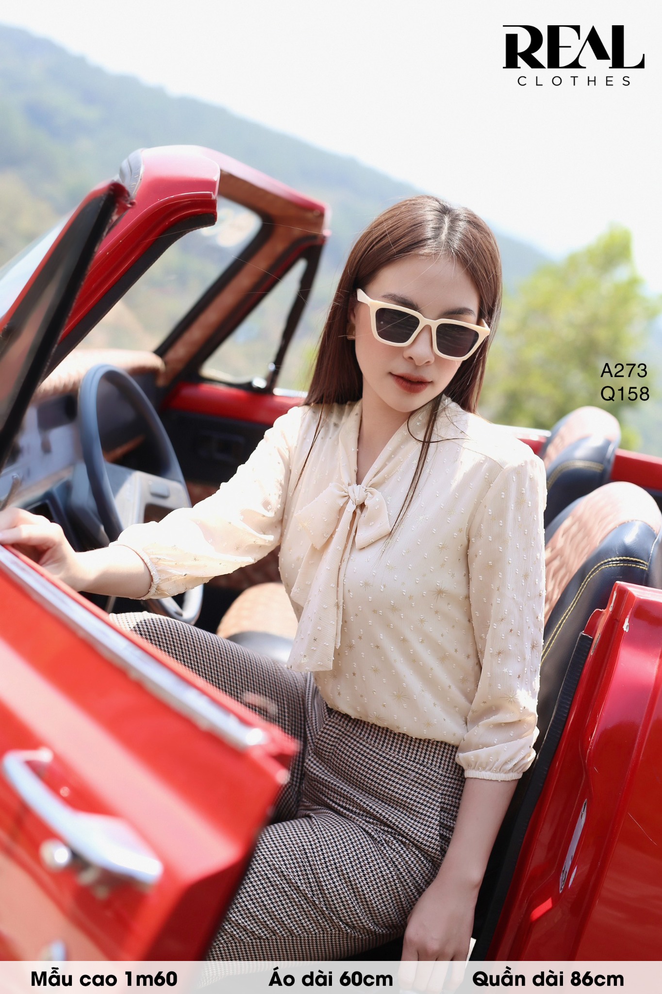 Quần lưng thun zigzag nâu nhạt SALE - size XS