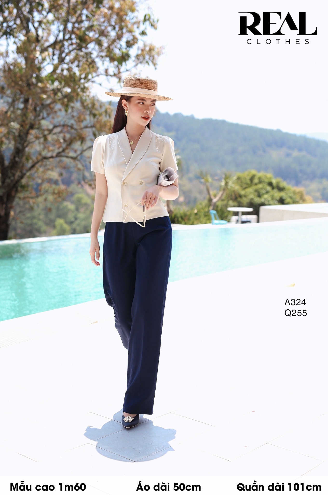 Quần suông Tokyo xanh đen