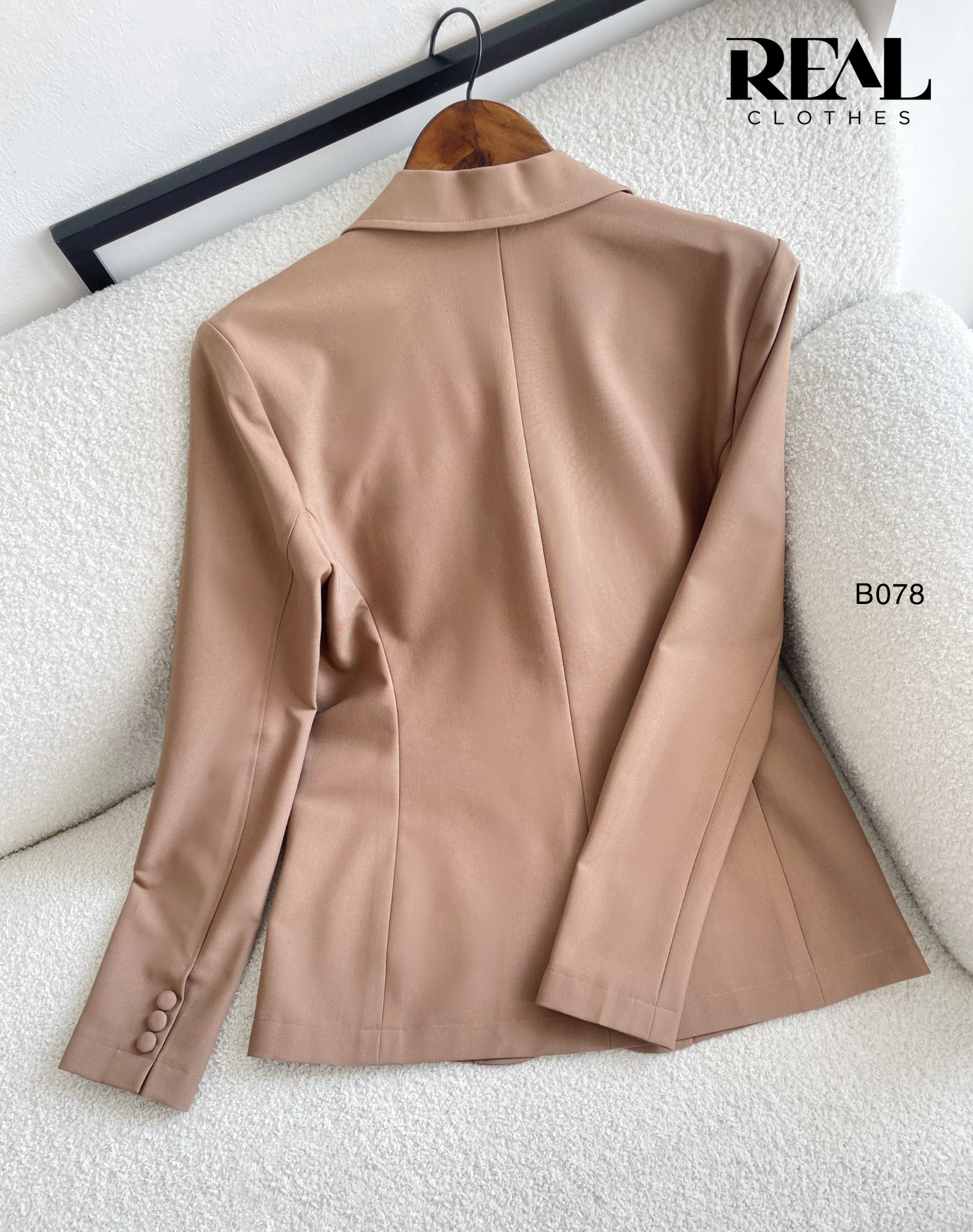 Blazer dài tay dài cafe sữa