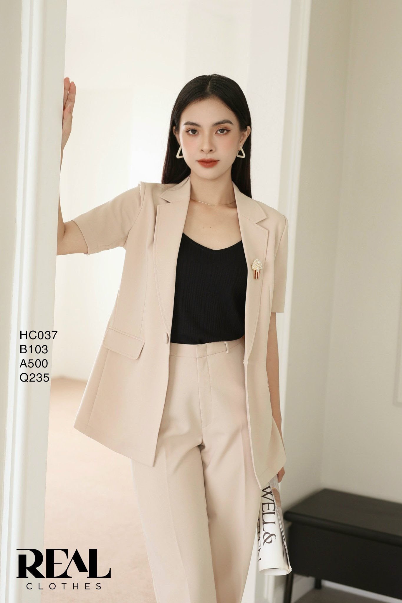 Quần suông Paris nude