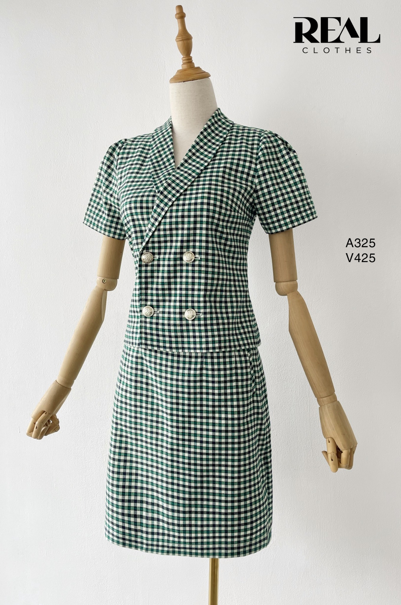 Váy Tokyo caro xanh SALE