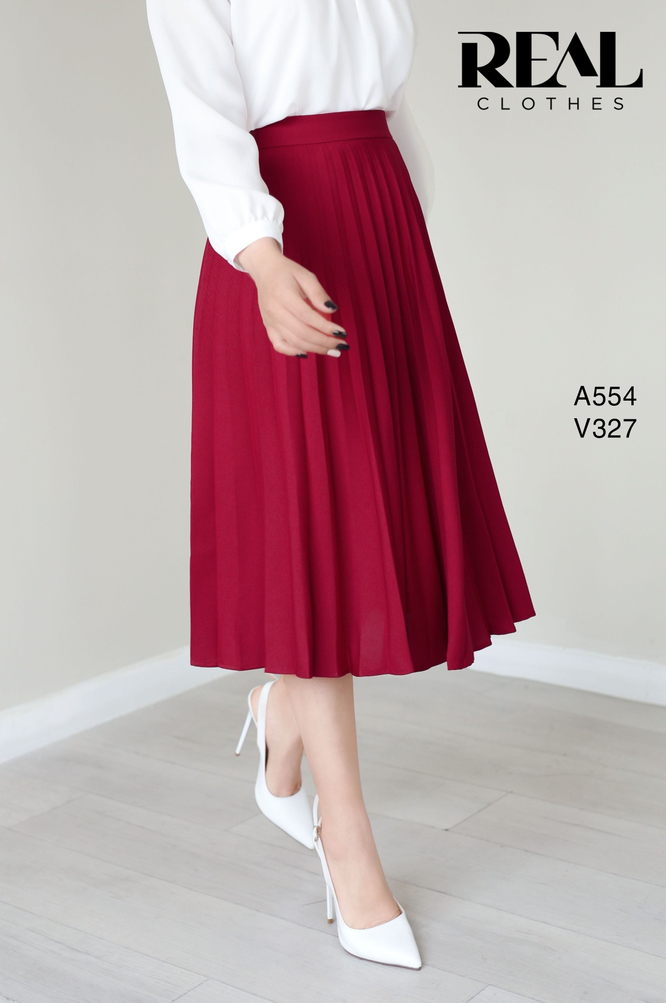 Váy rẻ quạt đỏ FINAL SALE