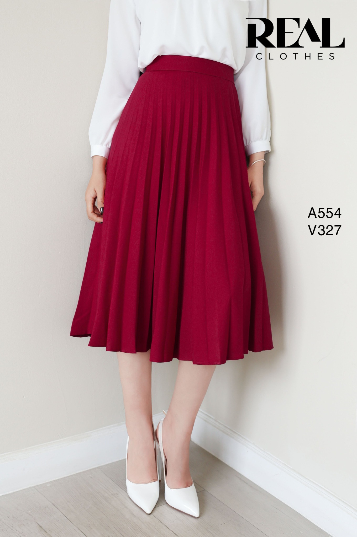 Váy rẻ quạt đỏ FINAL SALE