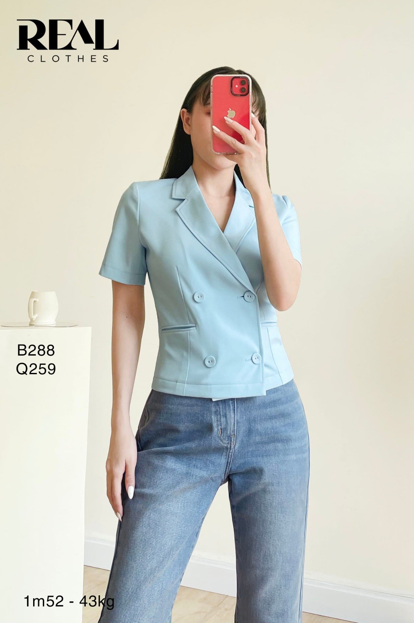 Blazer croptop blue SALE - size XS