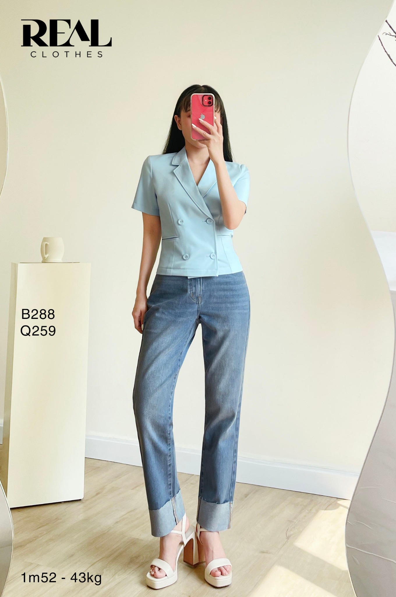 Blazer croptop blue SALE - size XS