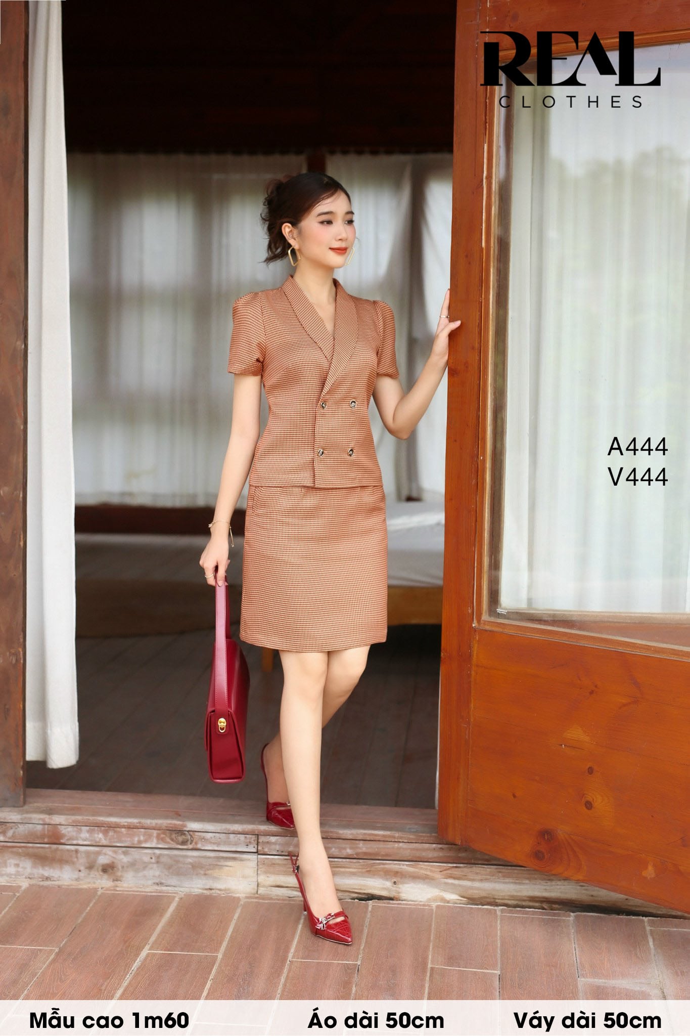 Váy Tokyo zigzag đỏ cam FINAL SALE