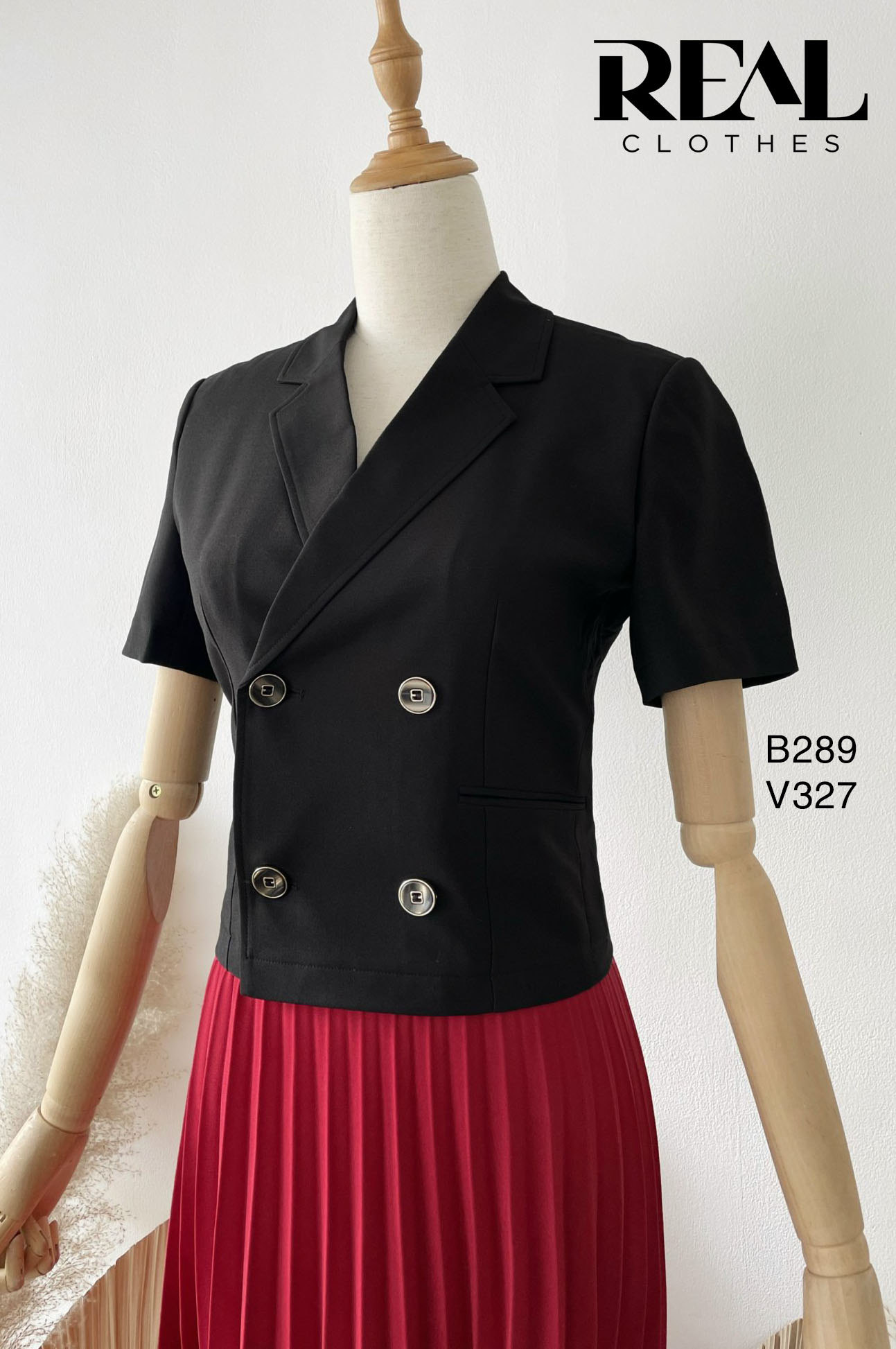Blazer croptop đen SALE - size XS