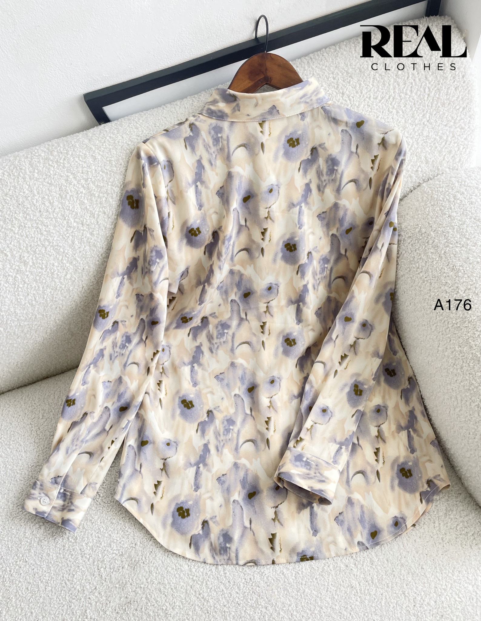 Sơ mi hoa tím SALE