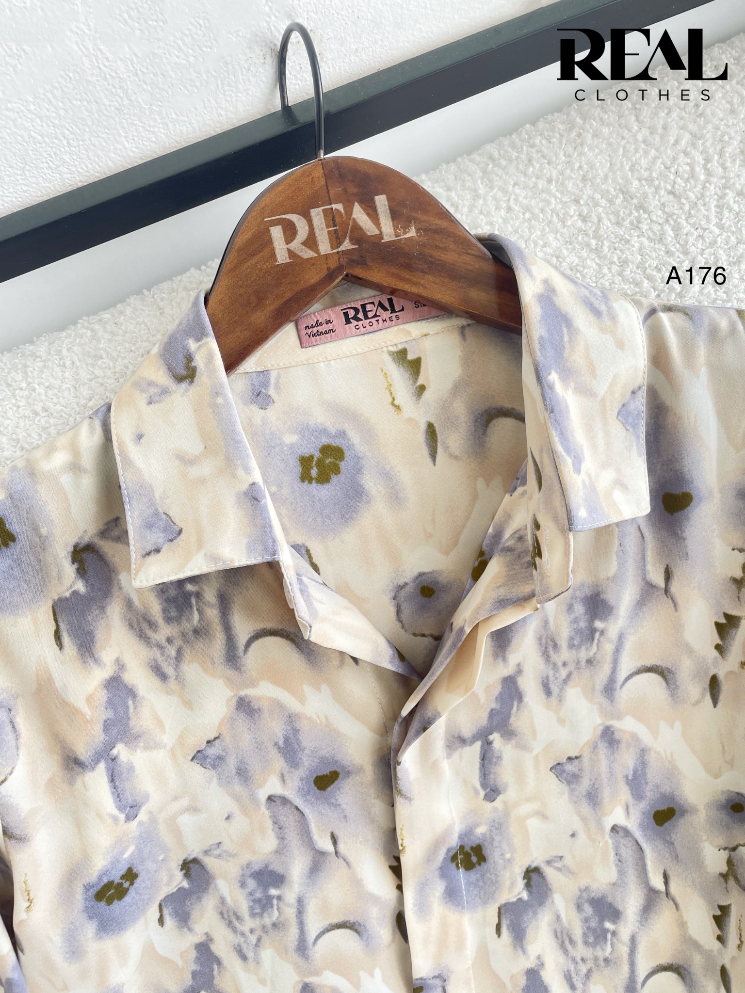 Sơ mi hoa tím SALE