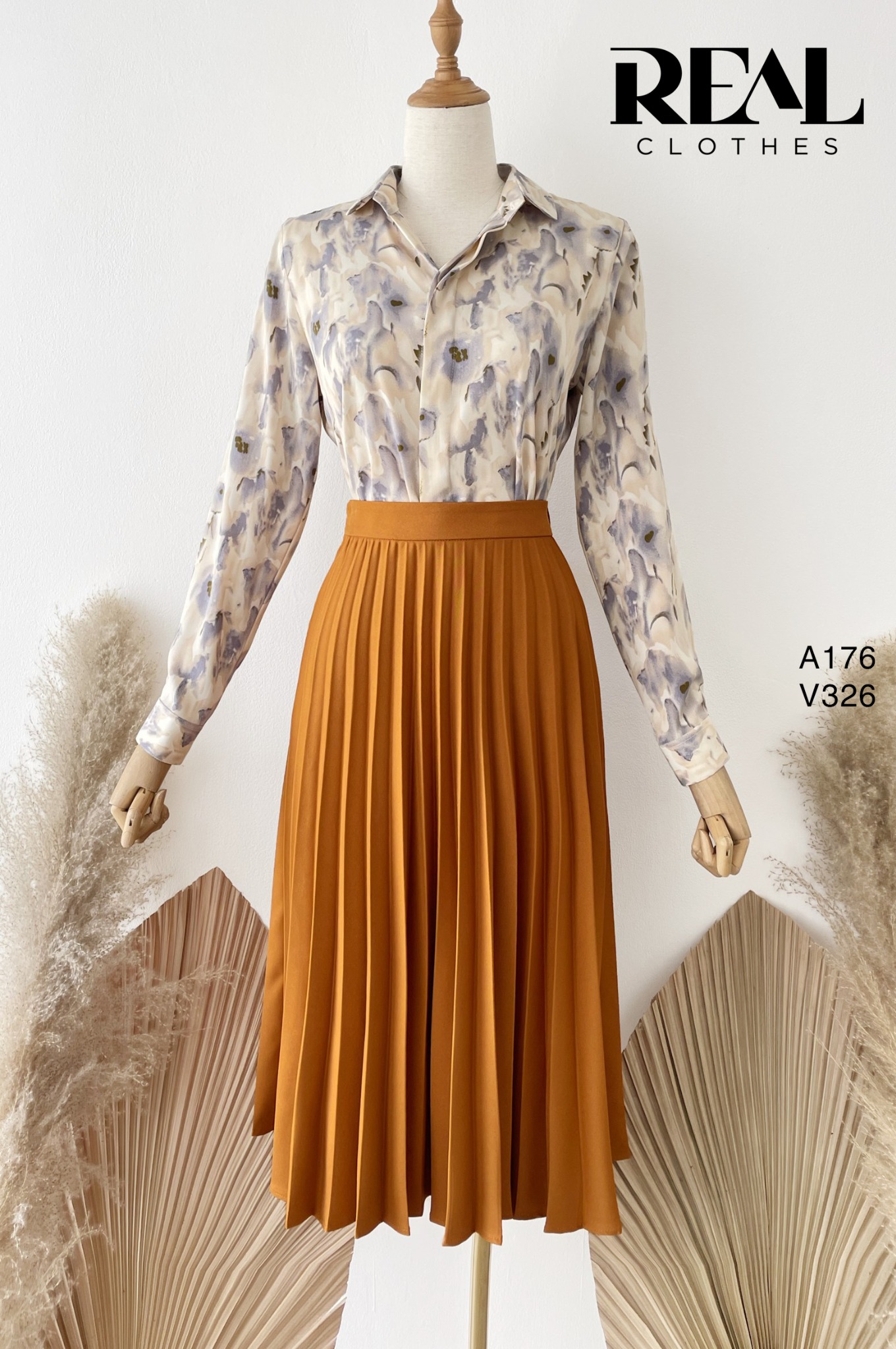 Sơ mi hoa tím SALE