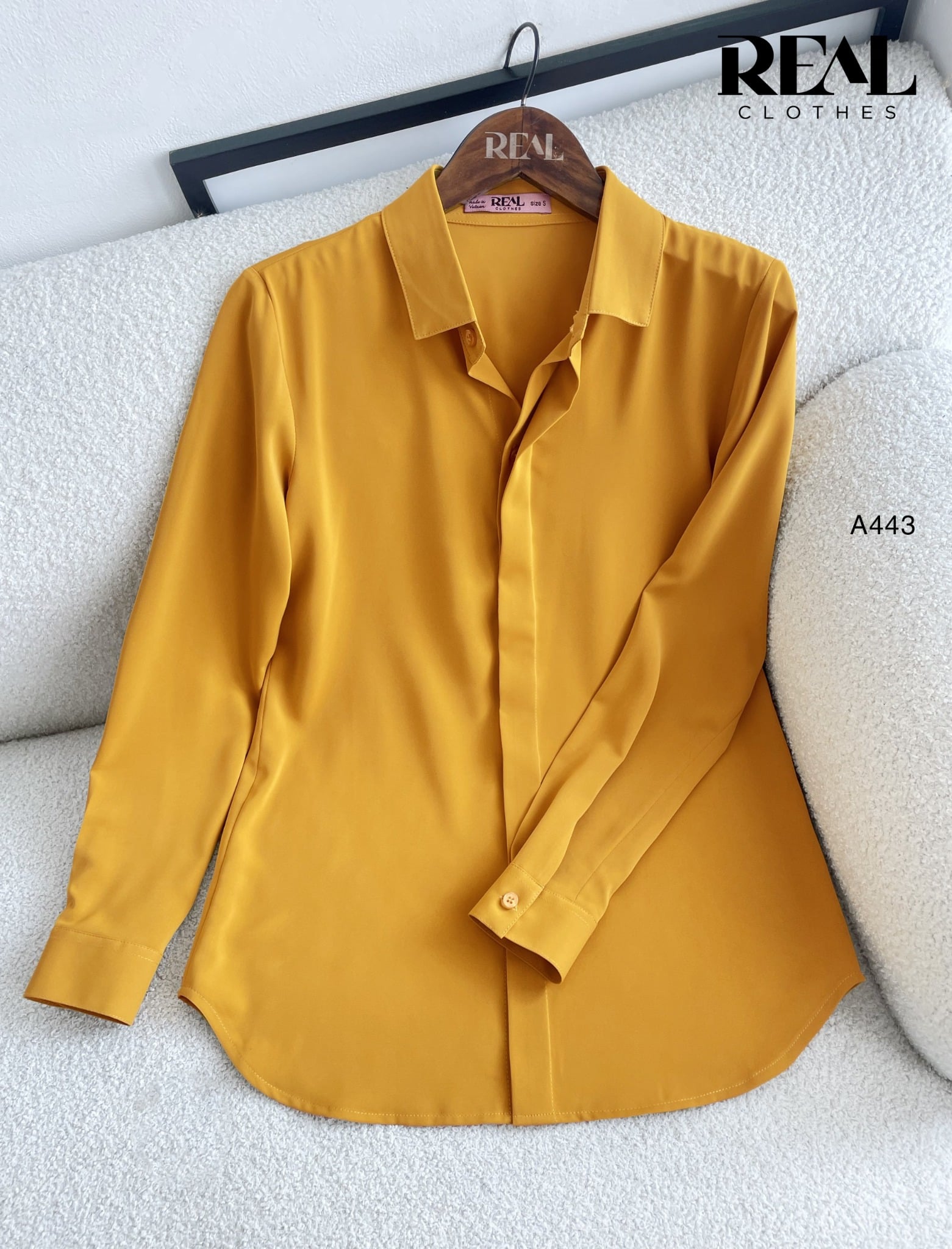 Sơ mi cổ mềm vàng nghệ MỚI SALE