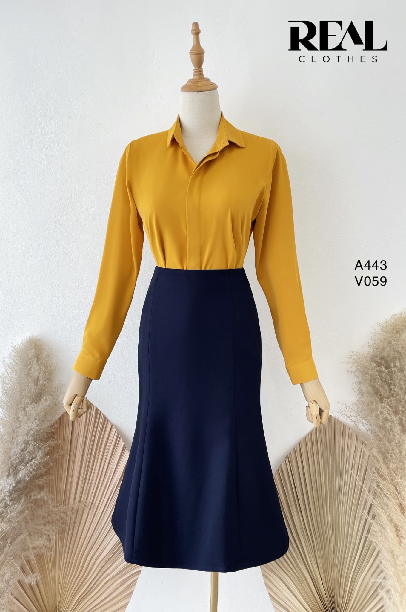 Sơ mi cổ mềm vàng nghệ MỚI SALE