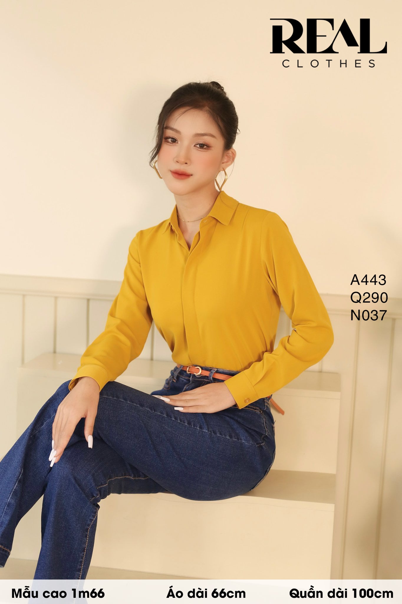 Sơ mi cổ mềm vàng nghệ MỚI SALE