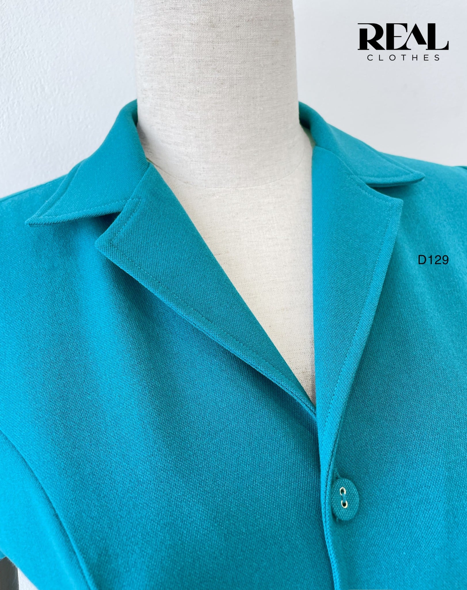 Đầm cổ ve form A xanh cổ vịt MỚI SALE - size M