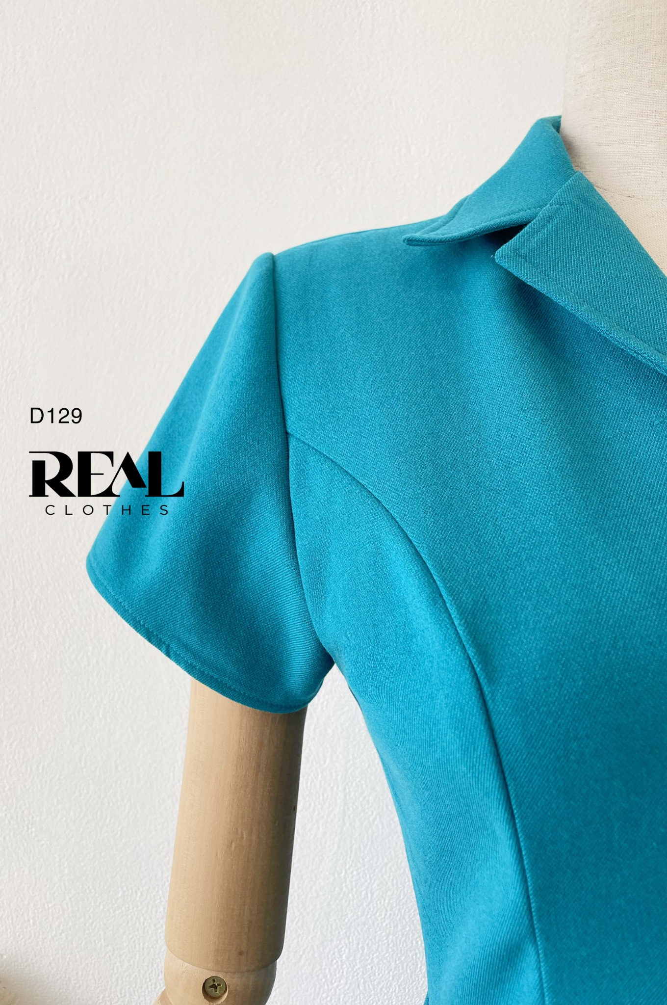 Đầm cổ ve form A xanh cổ vịt MỚI SALE - size M