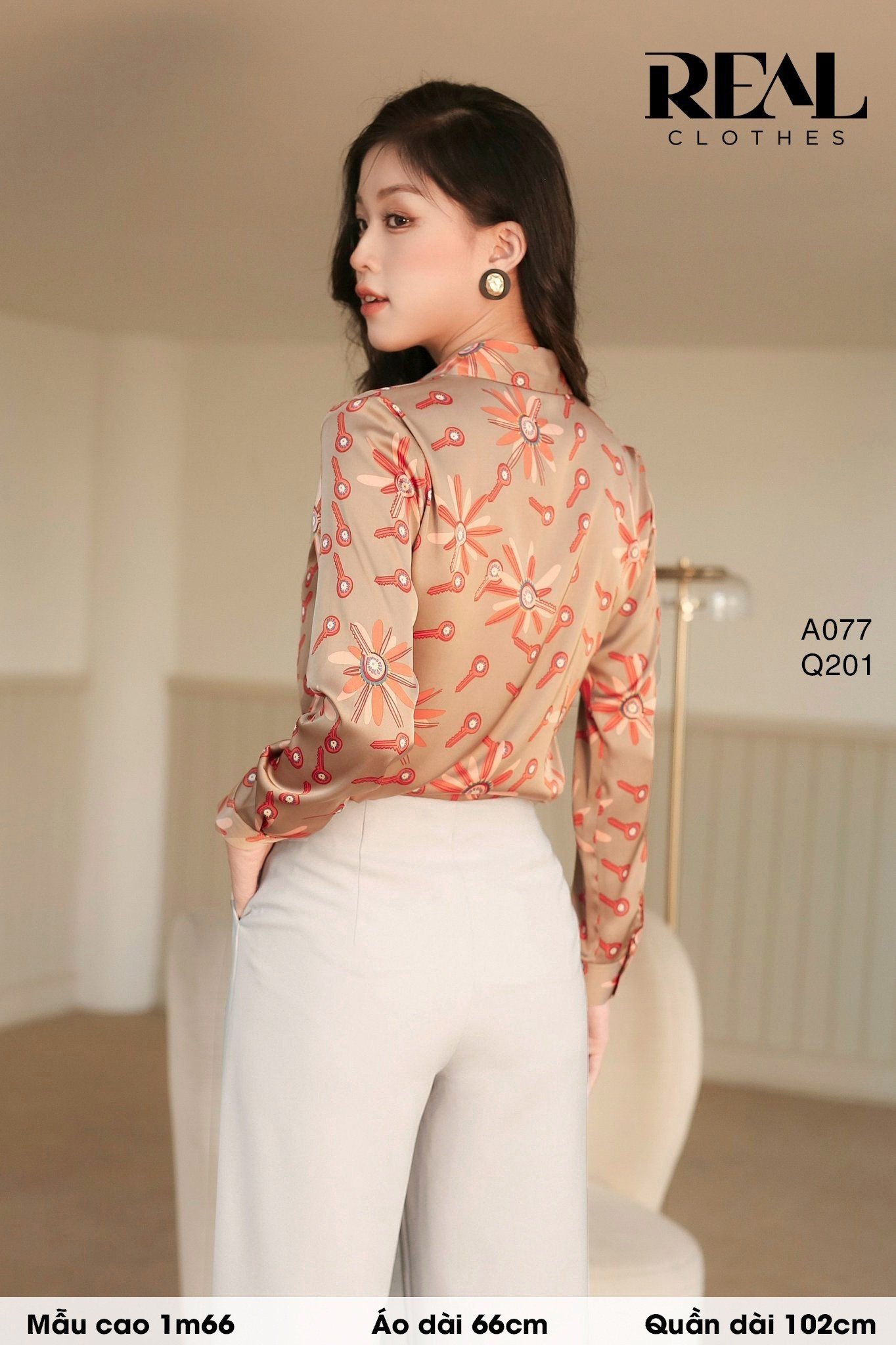 Quần suông cindy kem