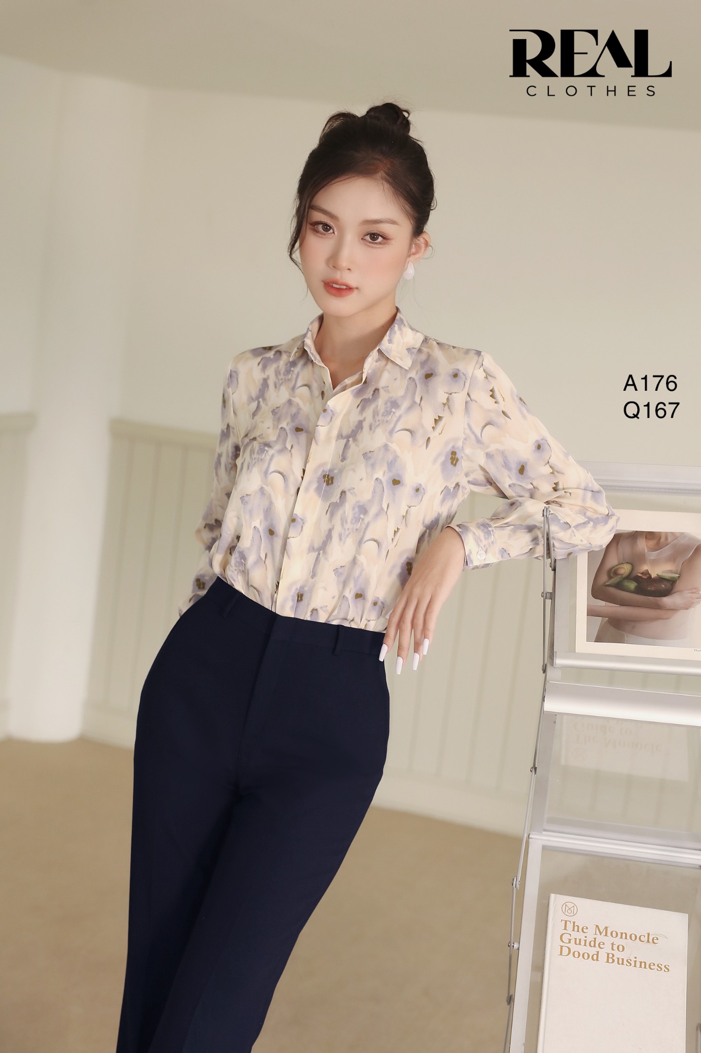 Sơ mi hoa tím SALE