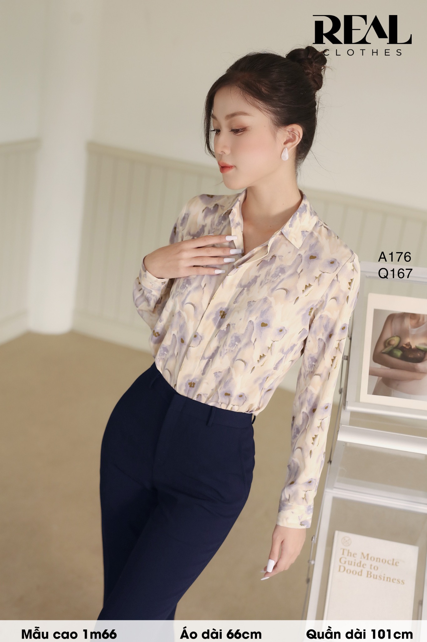 Sơ mi hoa tím SALE