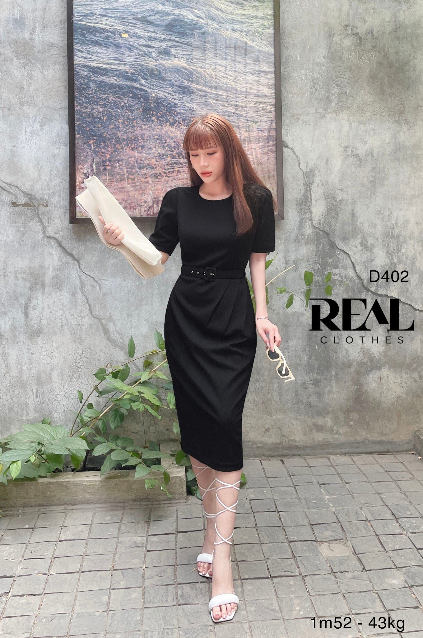 Đầm Diana đen (kèm belt) SALE