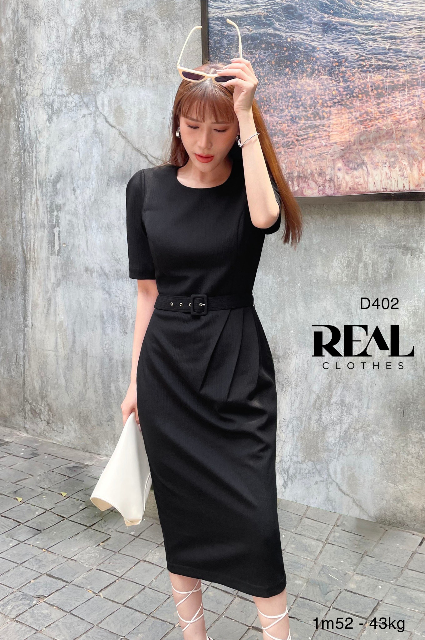 Đầm Diana đen (kèm belt) SALE