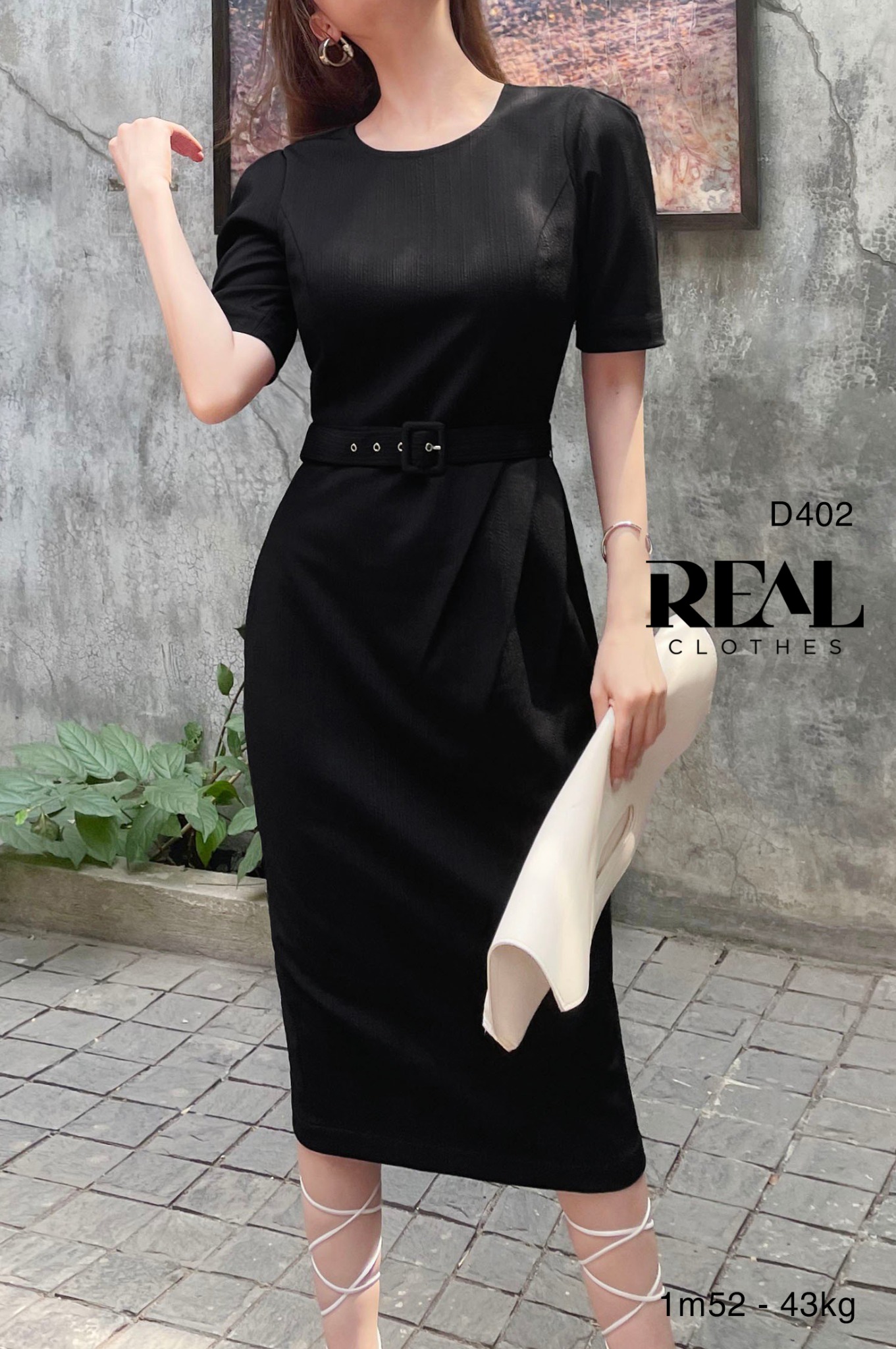 Đầm Diana đen (kèm belt) SALE