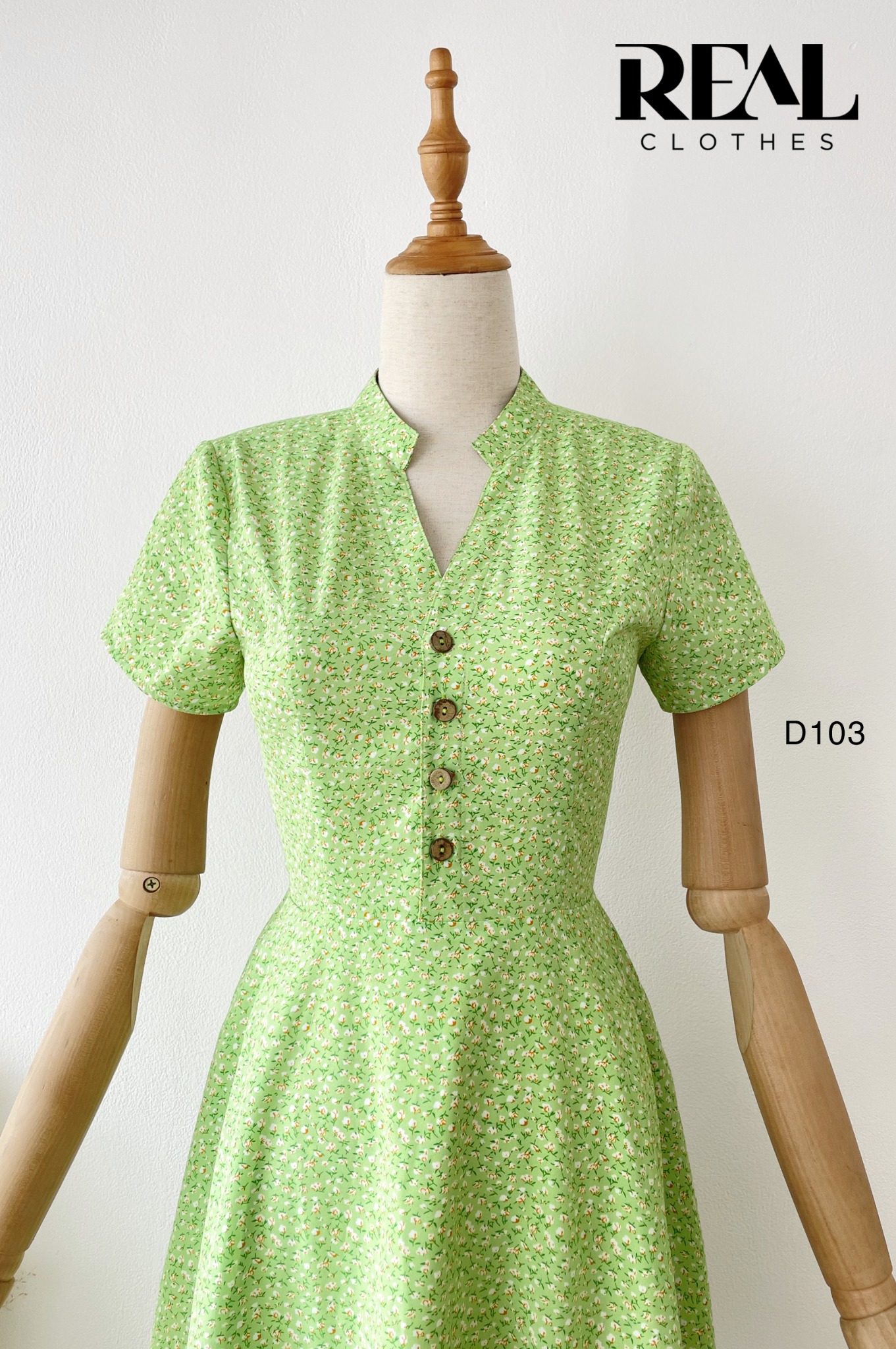 Đầm Summer hoa xanh lá SALE