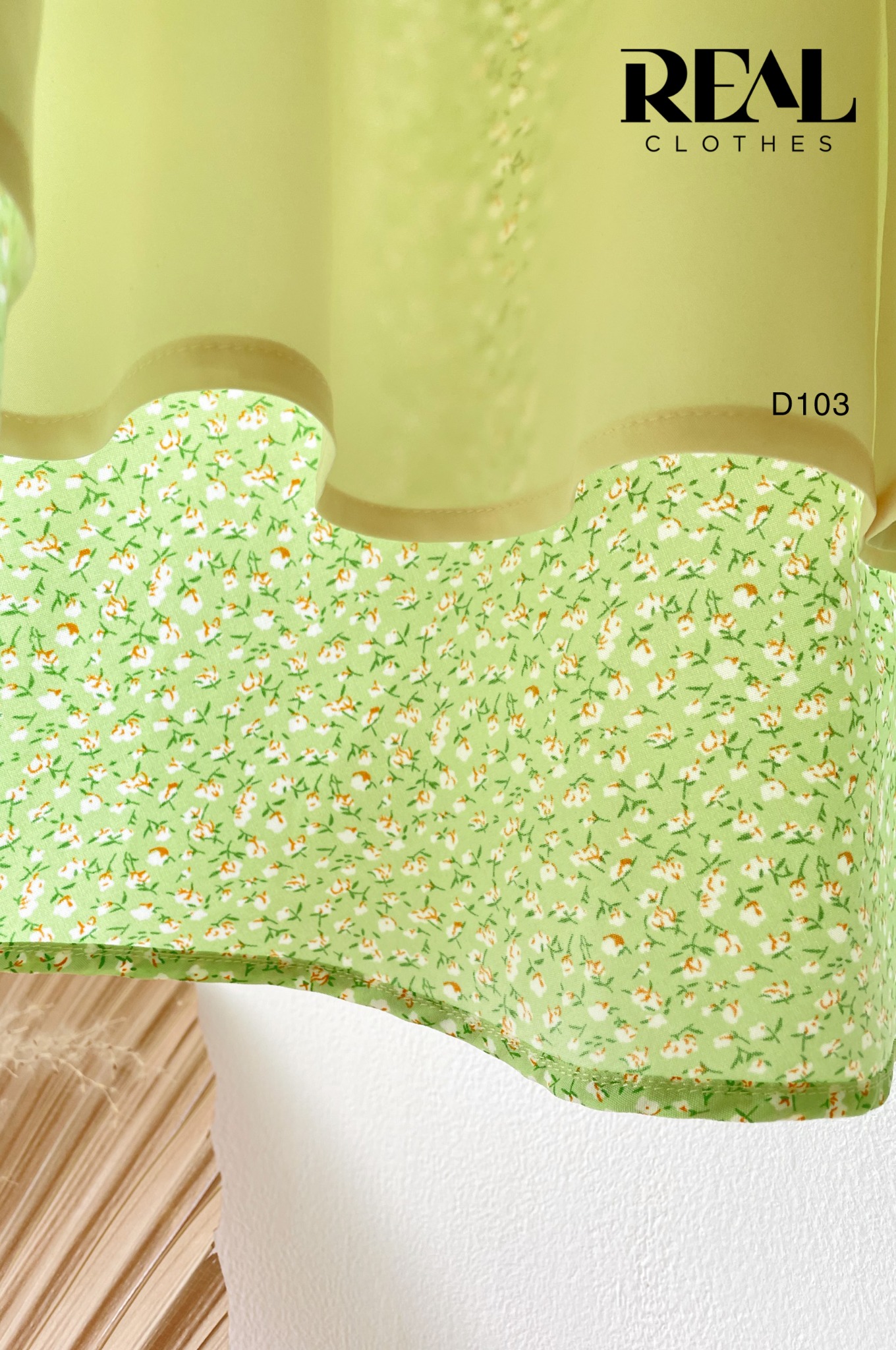 Đầm Summer hoa xanh lá SALE