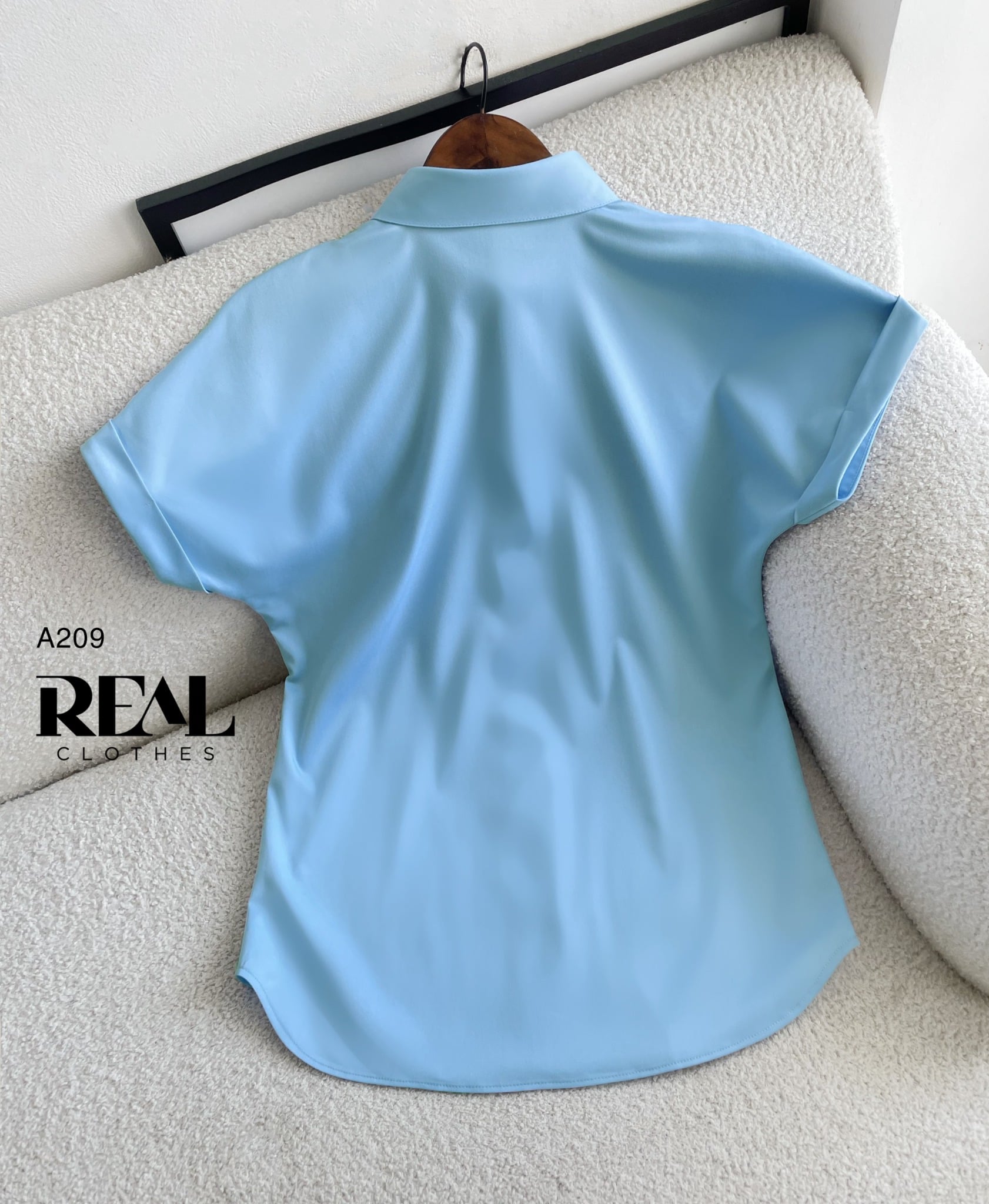 Sơ mi cánh dơi blue