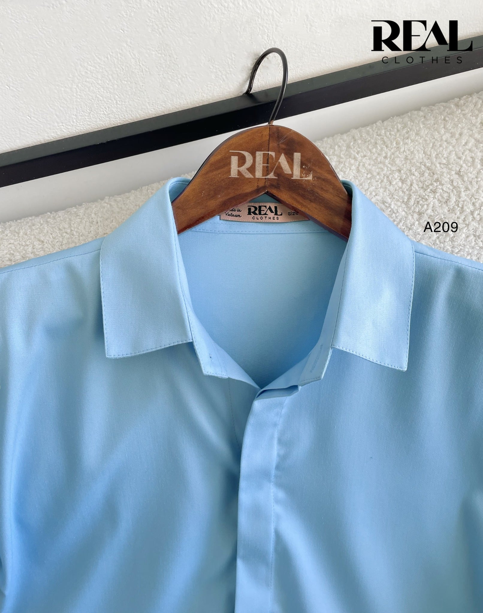 Sơ mi cánh dơi blue