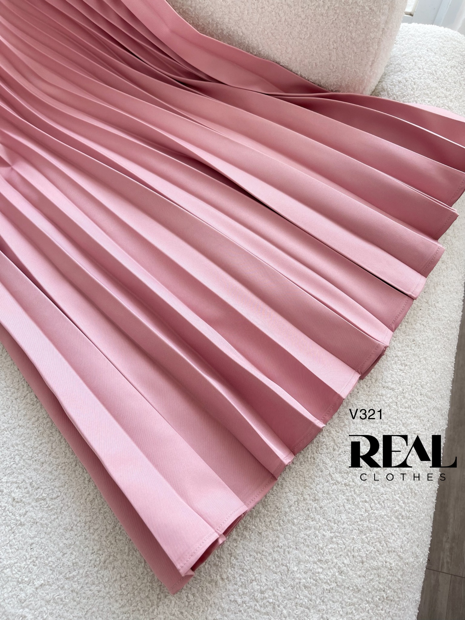 Váy rẻ quạt hồng FINAL SALE