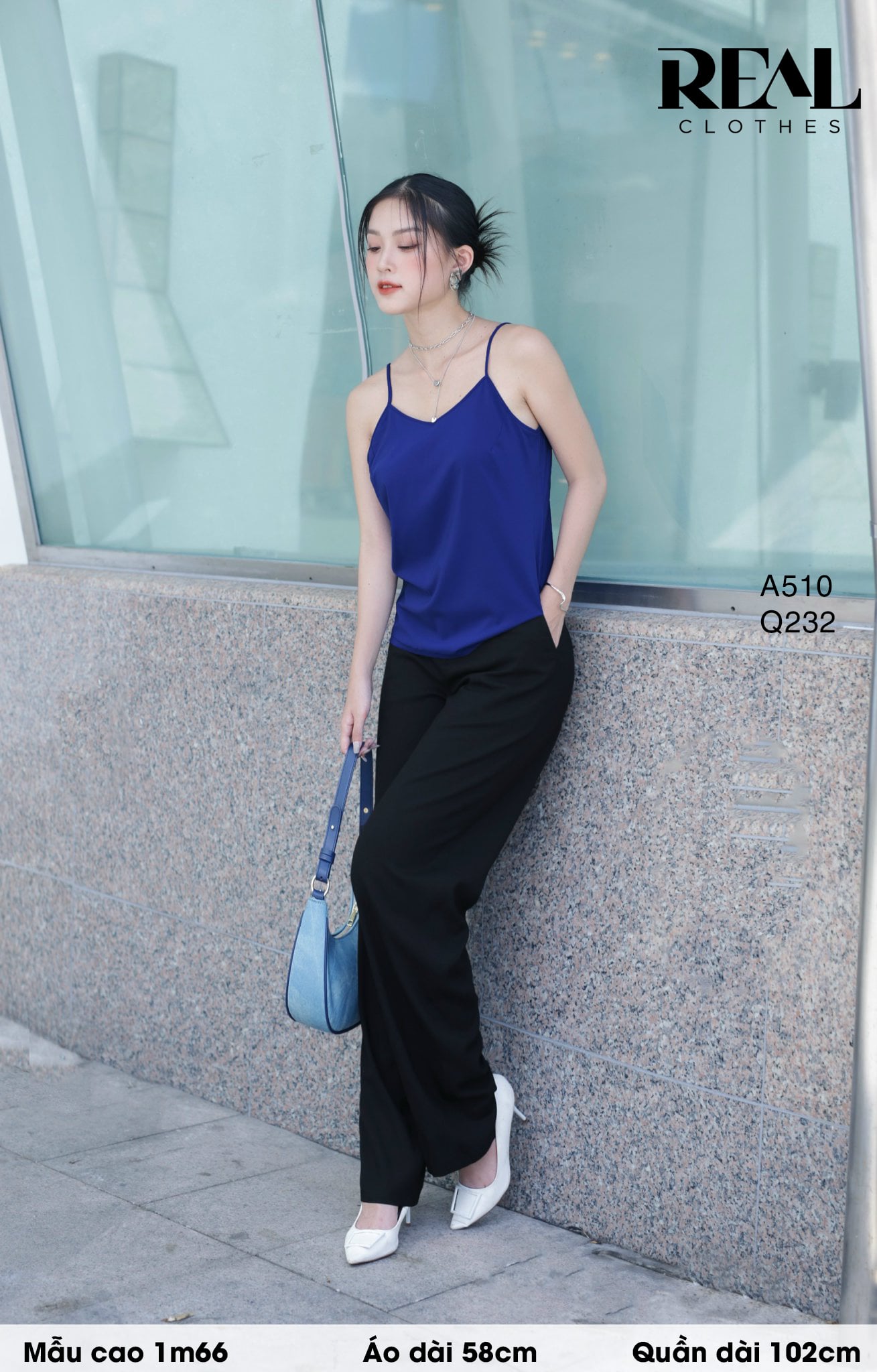 Quần suông linen đen