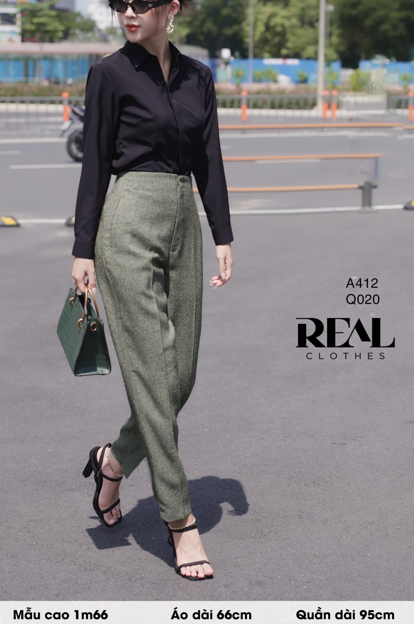 Sơ mi chít eo nano đen - size XS