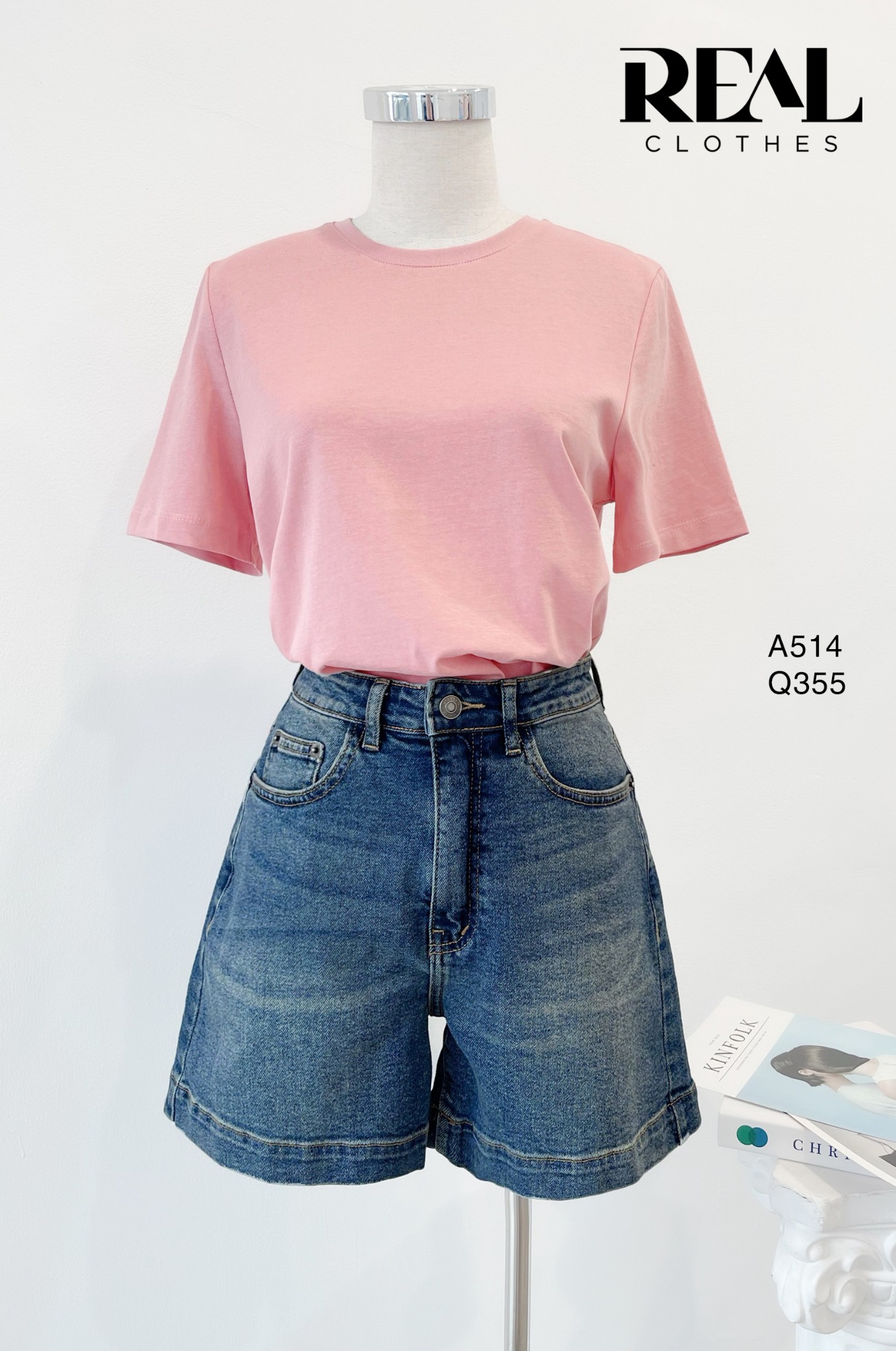 Áo thun cotton hồng SALE - size XL