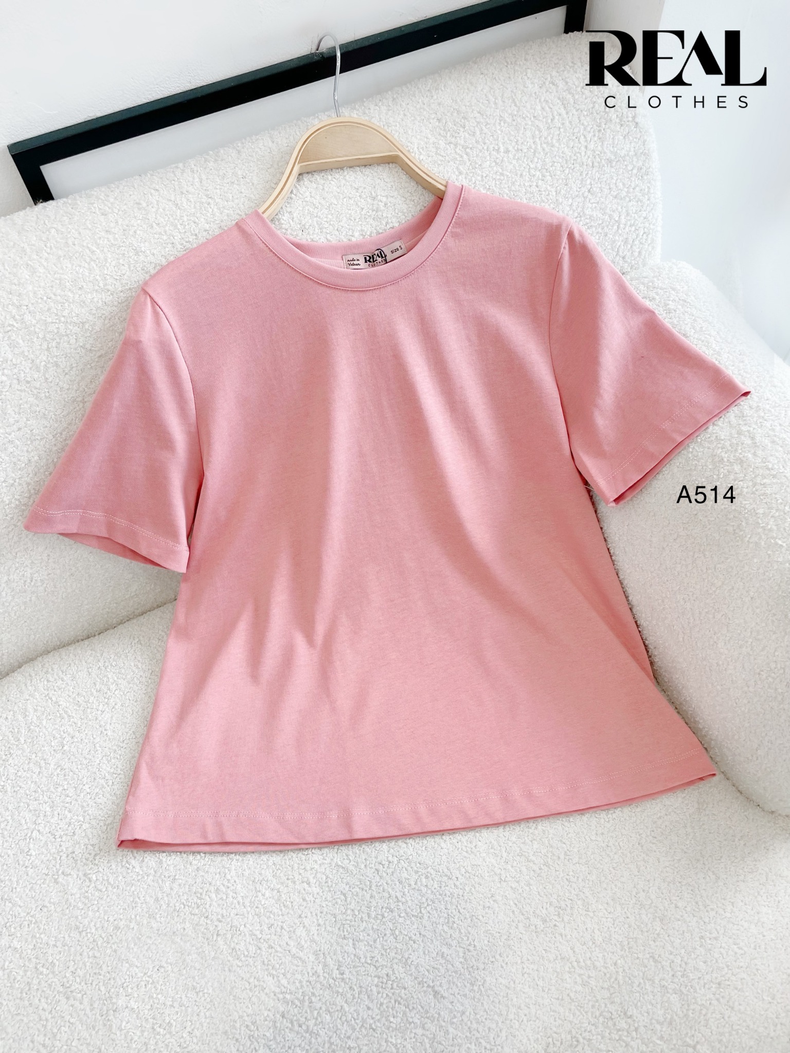 Áo thun cotton hồng SALE - size XL