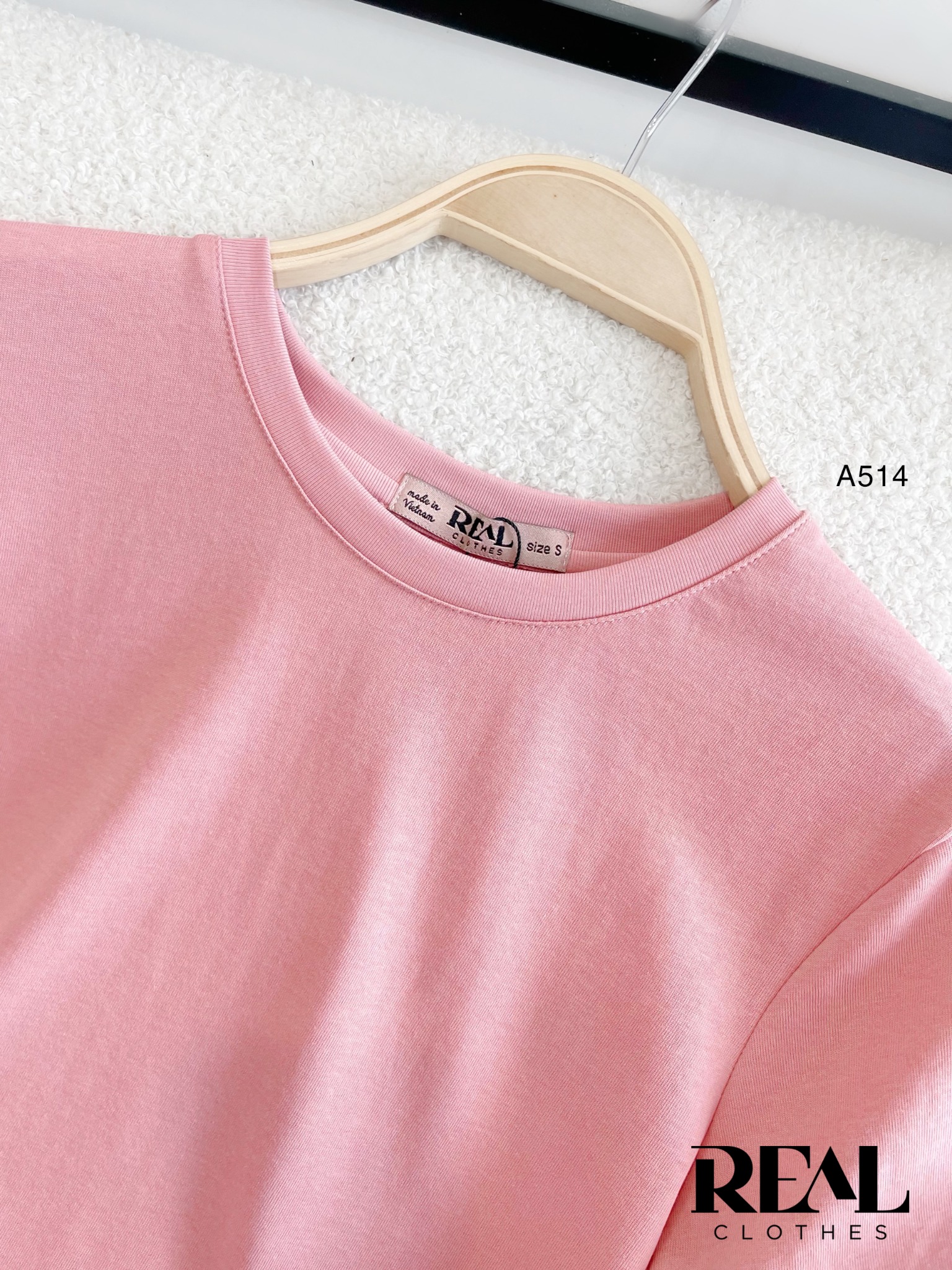 Áo thun cotton hồng SALE - size XL