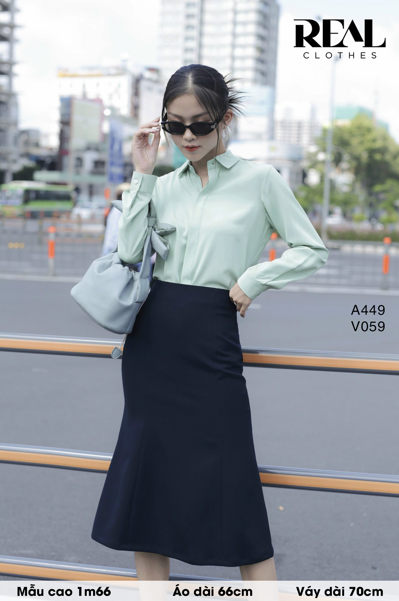 Sơ mi cổ mềm olive MỚI