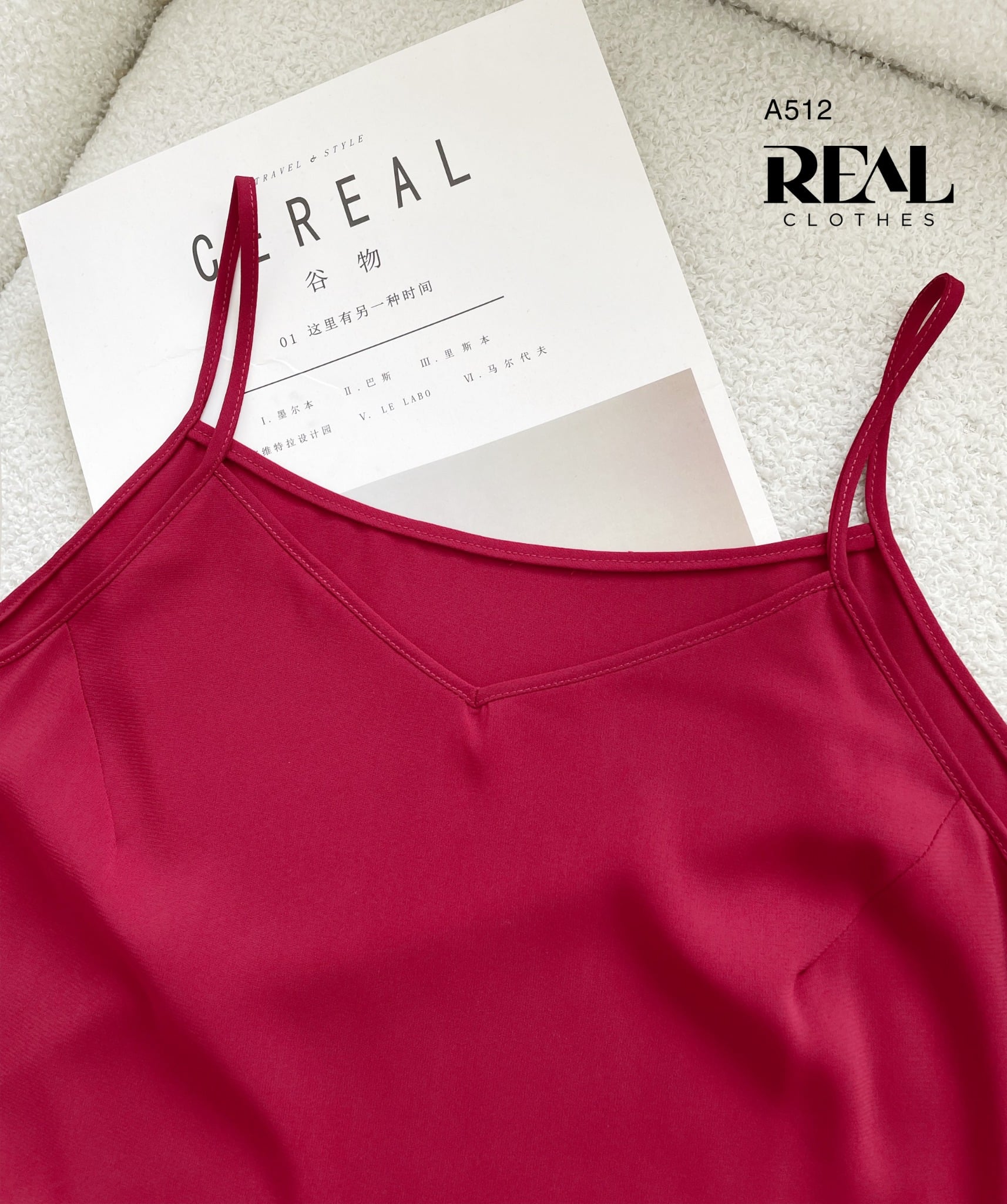 Áo 2 dây đỏ đô SALE - size XS