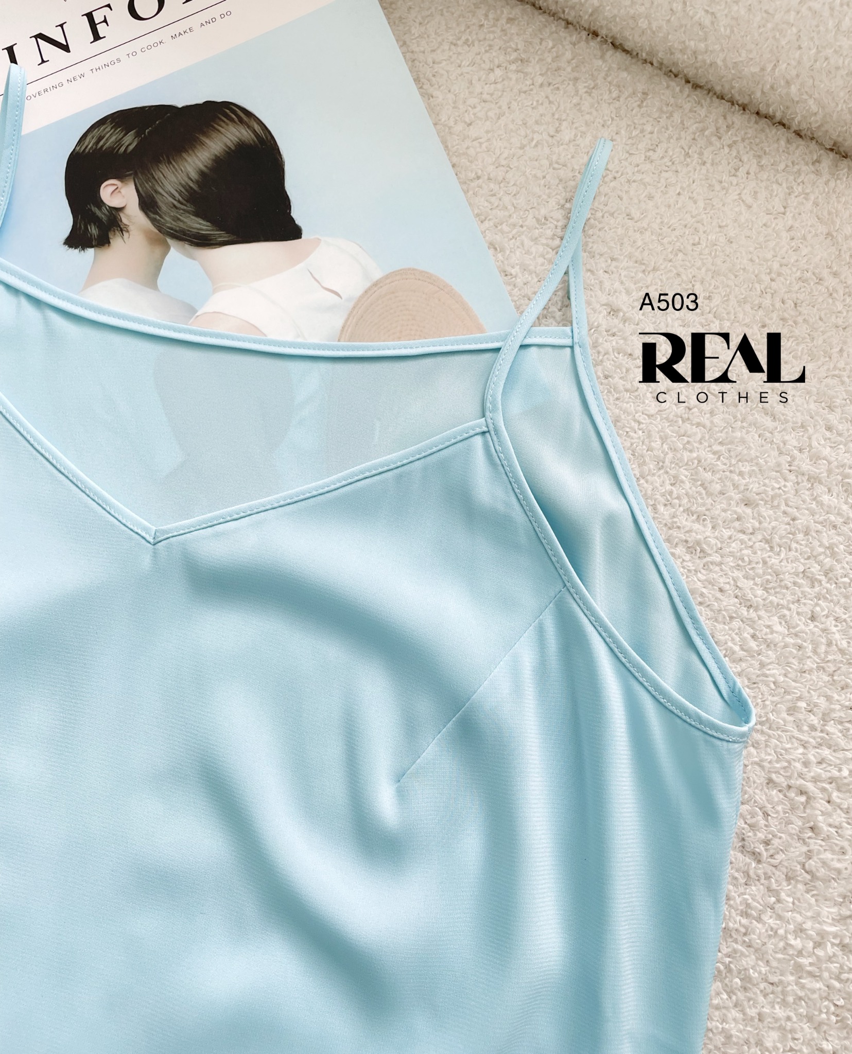 Áo 2 dây blue SALE - size XS