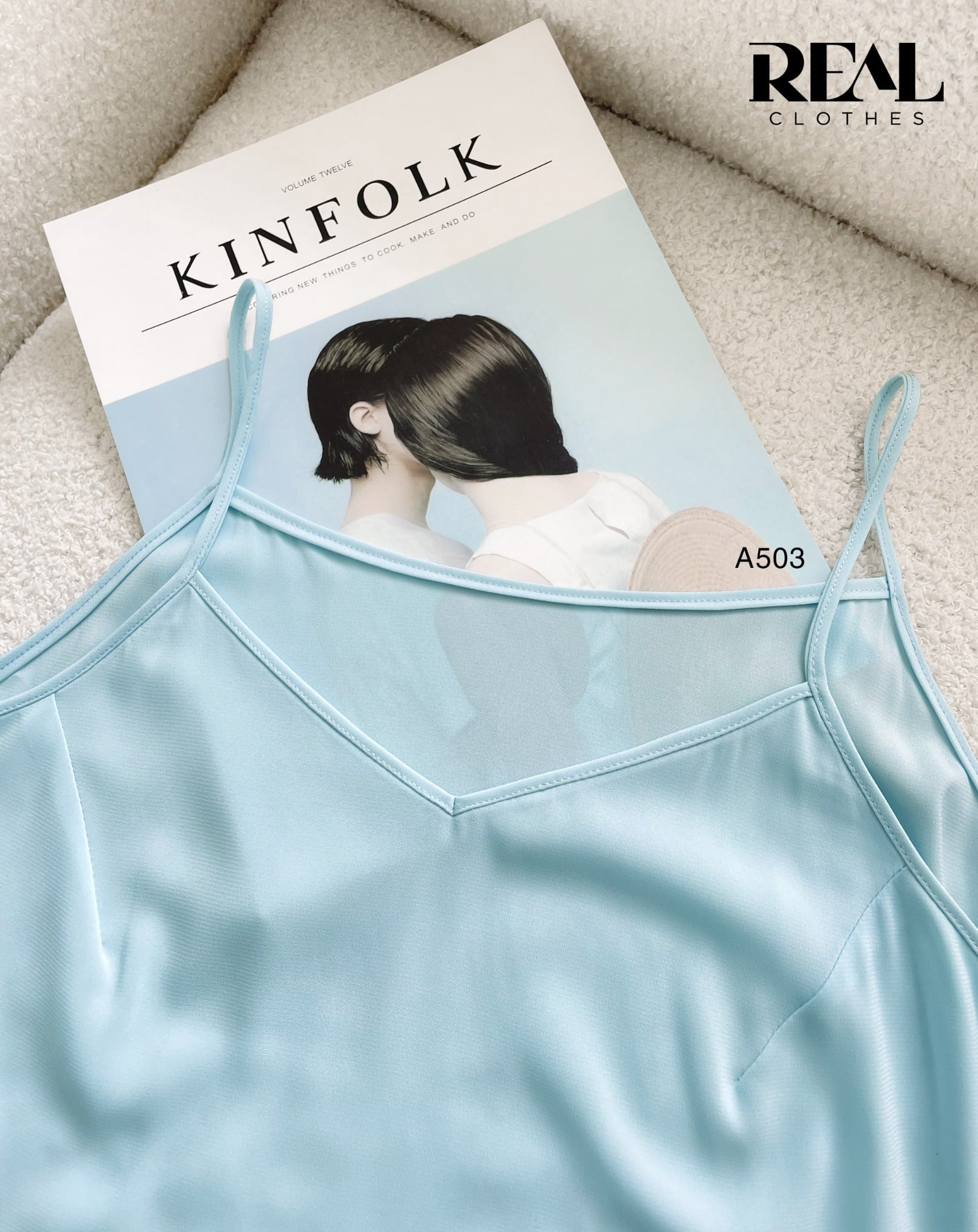 Áo 2 dây blue SALE - size XS