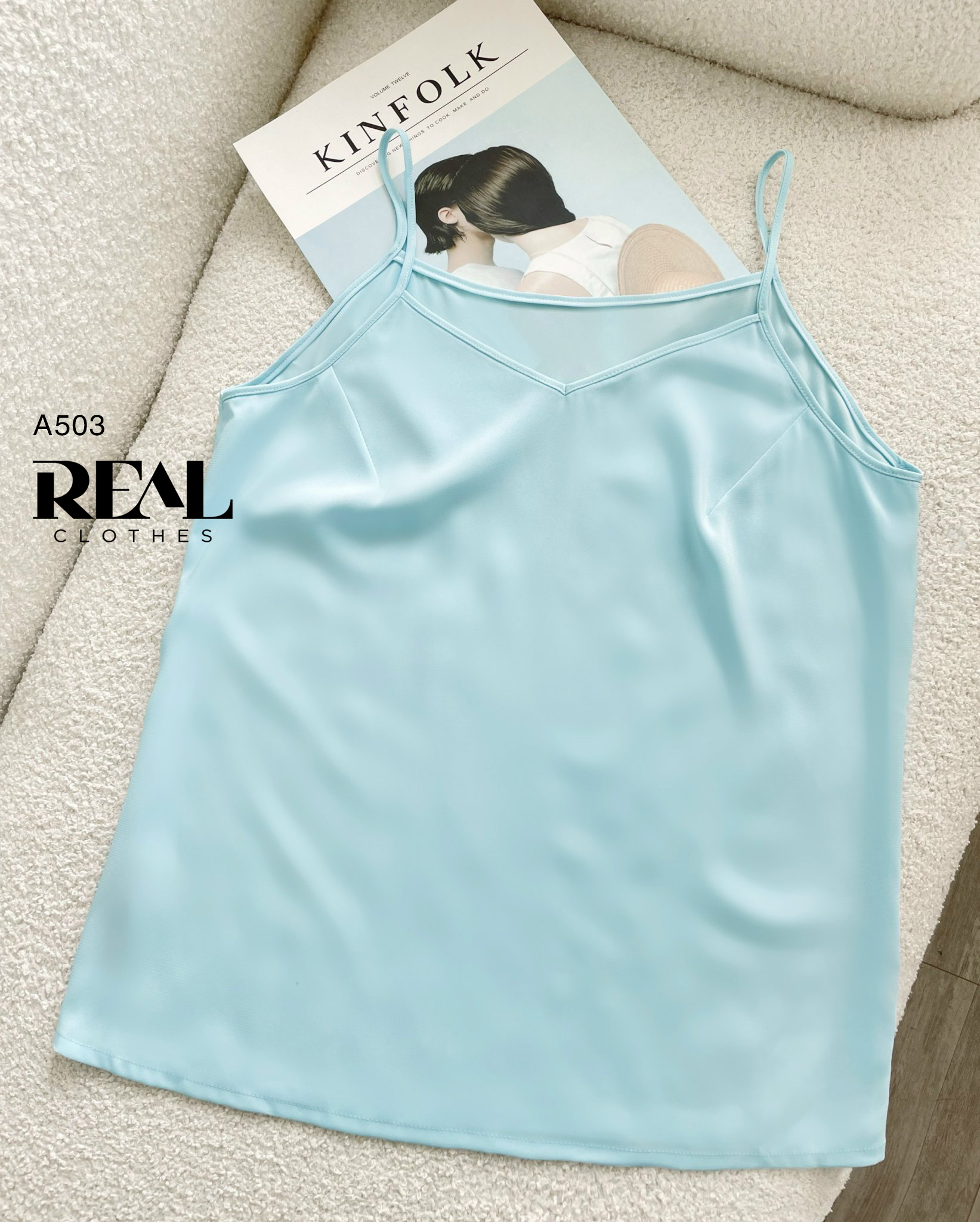 Áo 2 dây blue SALE - size XS