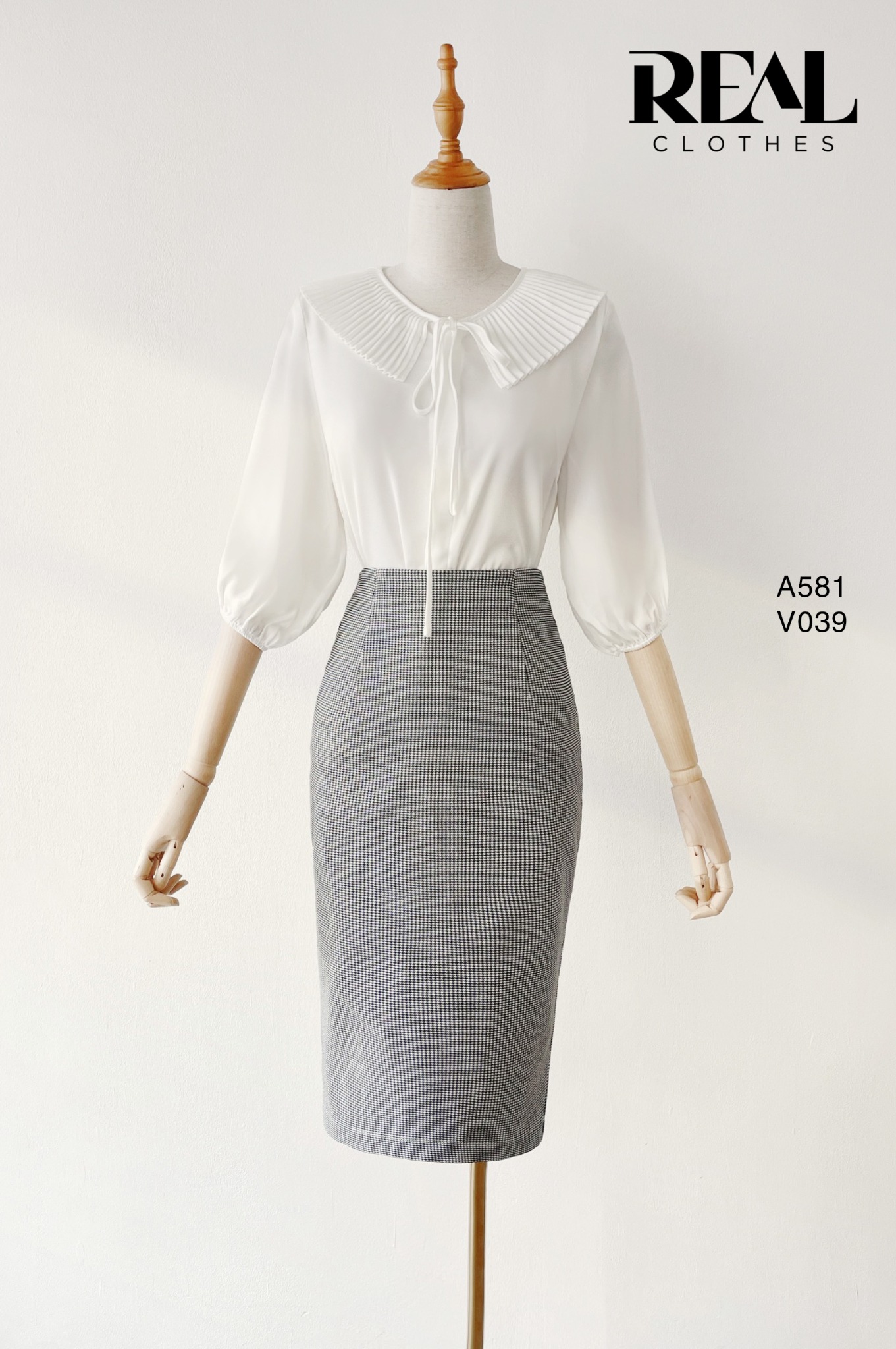 Bút chì midi zigzag đen SALE