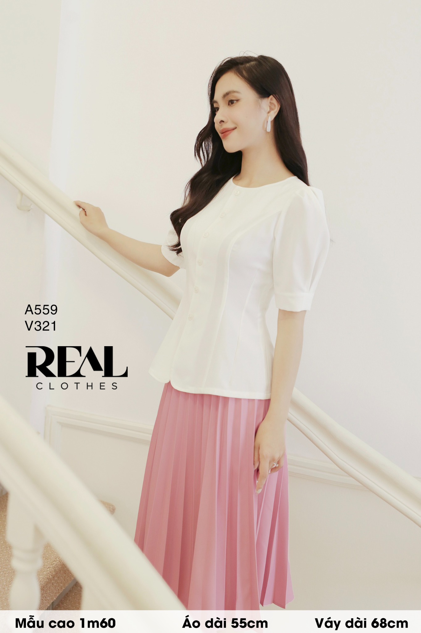 Váy rẻ quạt hồng FINAL SALE