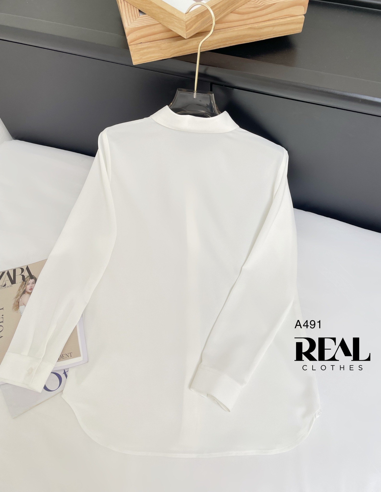 Sơ mi cổ mềm trắng MỚI