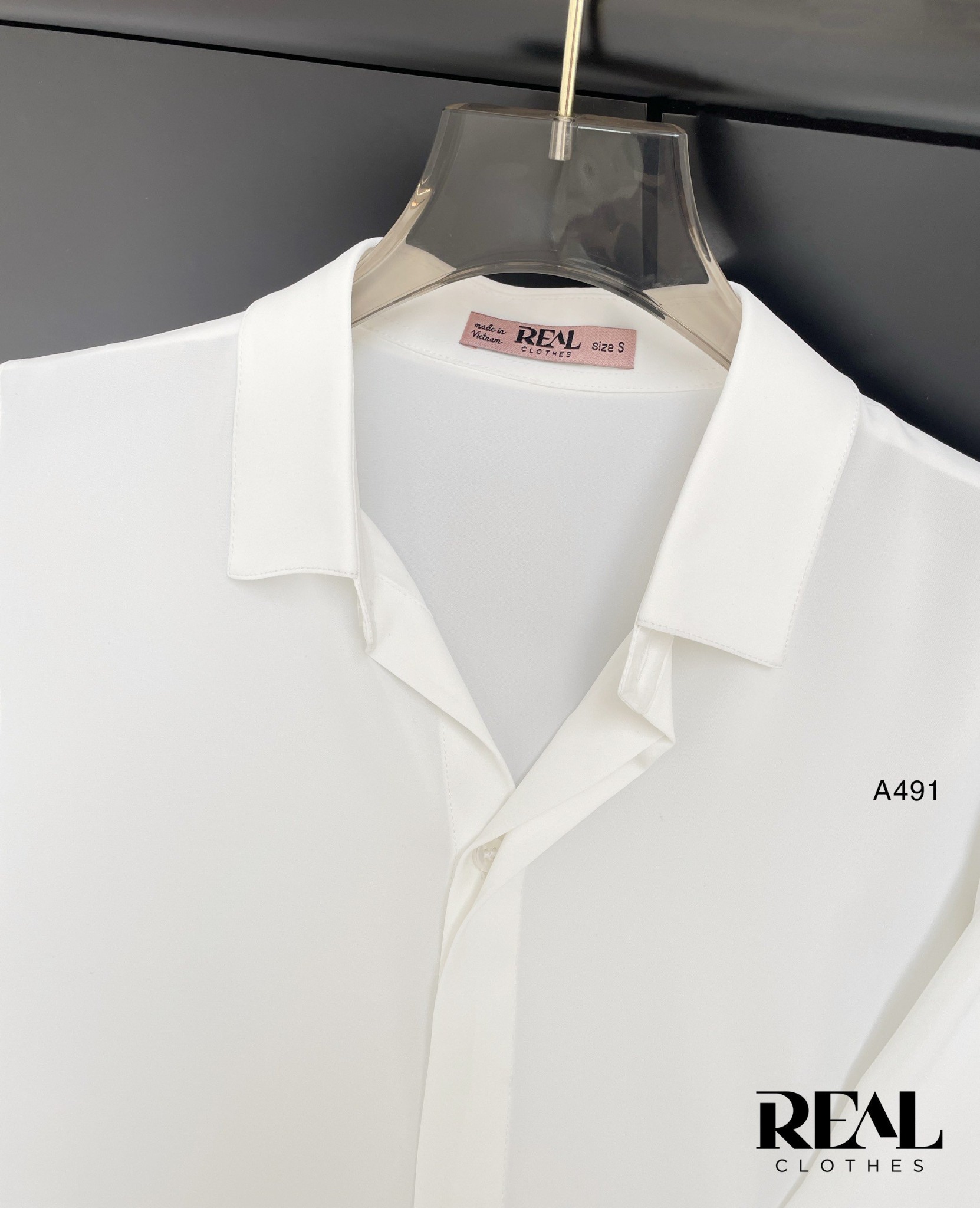 Sơ mi cổ mềm trắng MỚI