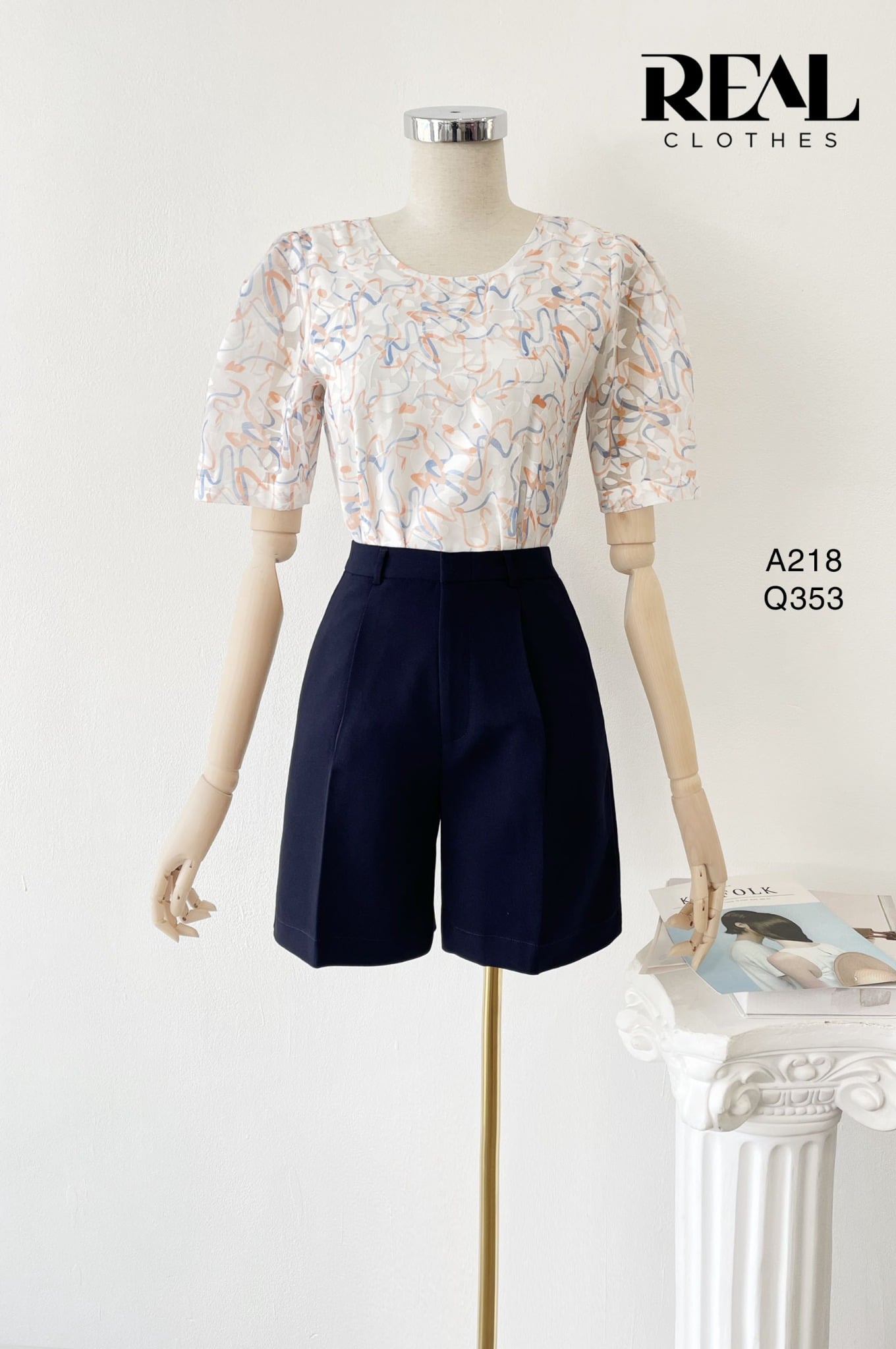 Quần short cindy xanh đen SALE - size XS