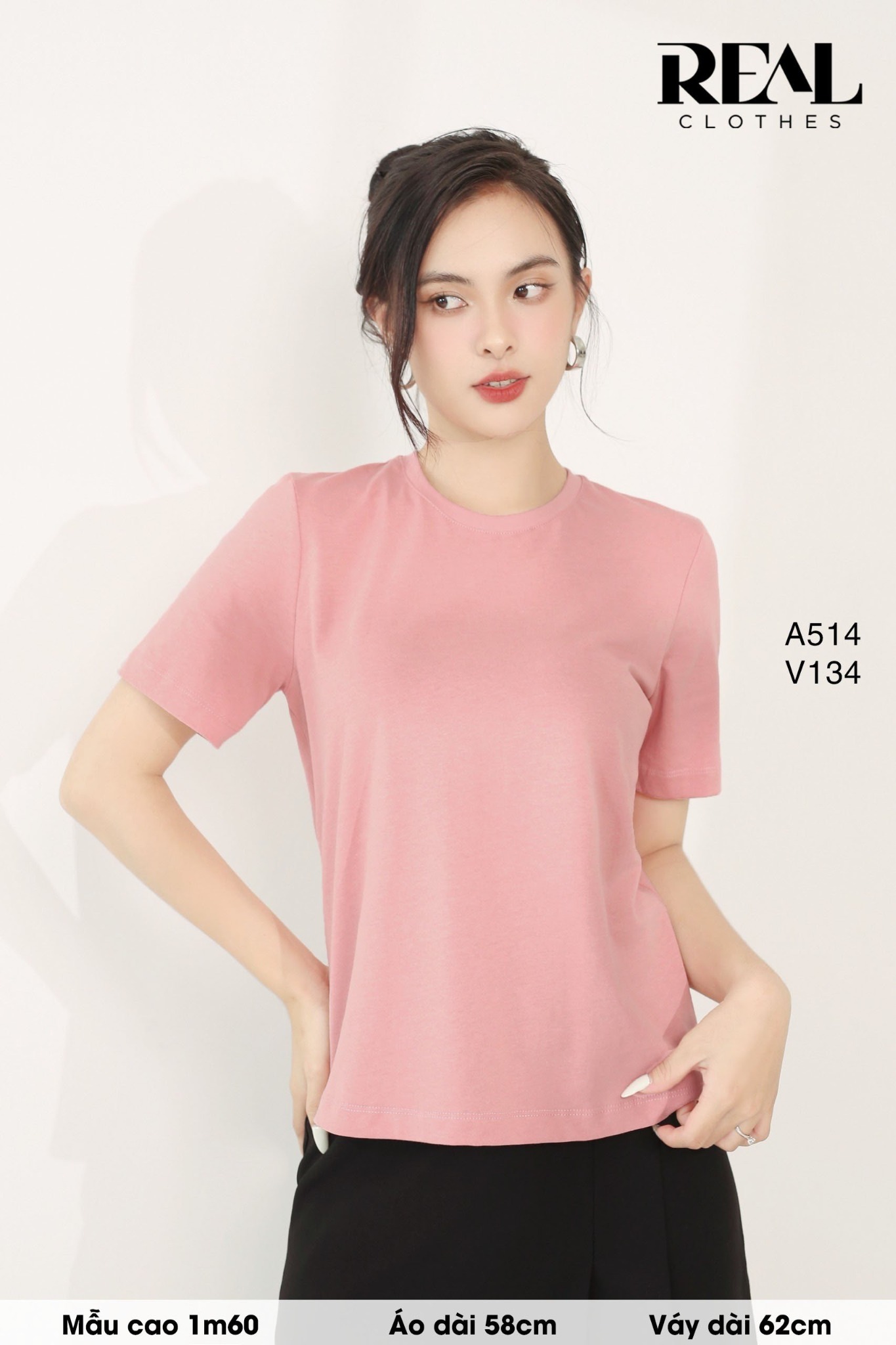 Áo thun cotton hồng SALE - size XL